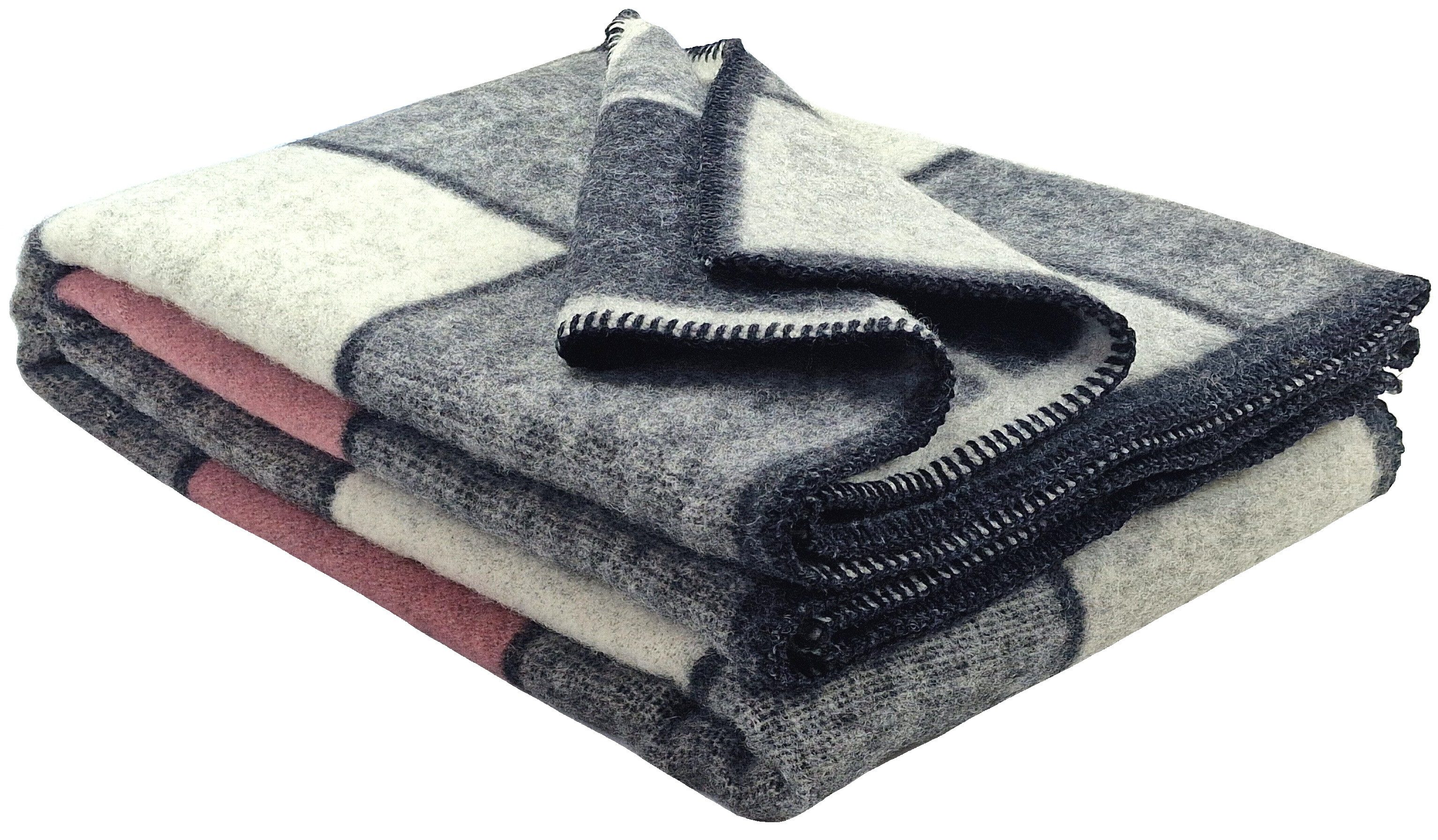 Wohndecke Wohndecke Wolldecke 100% Schurwolle 150 x 200 cm "Selva", STTS