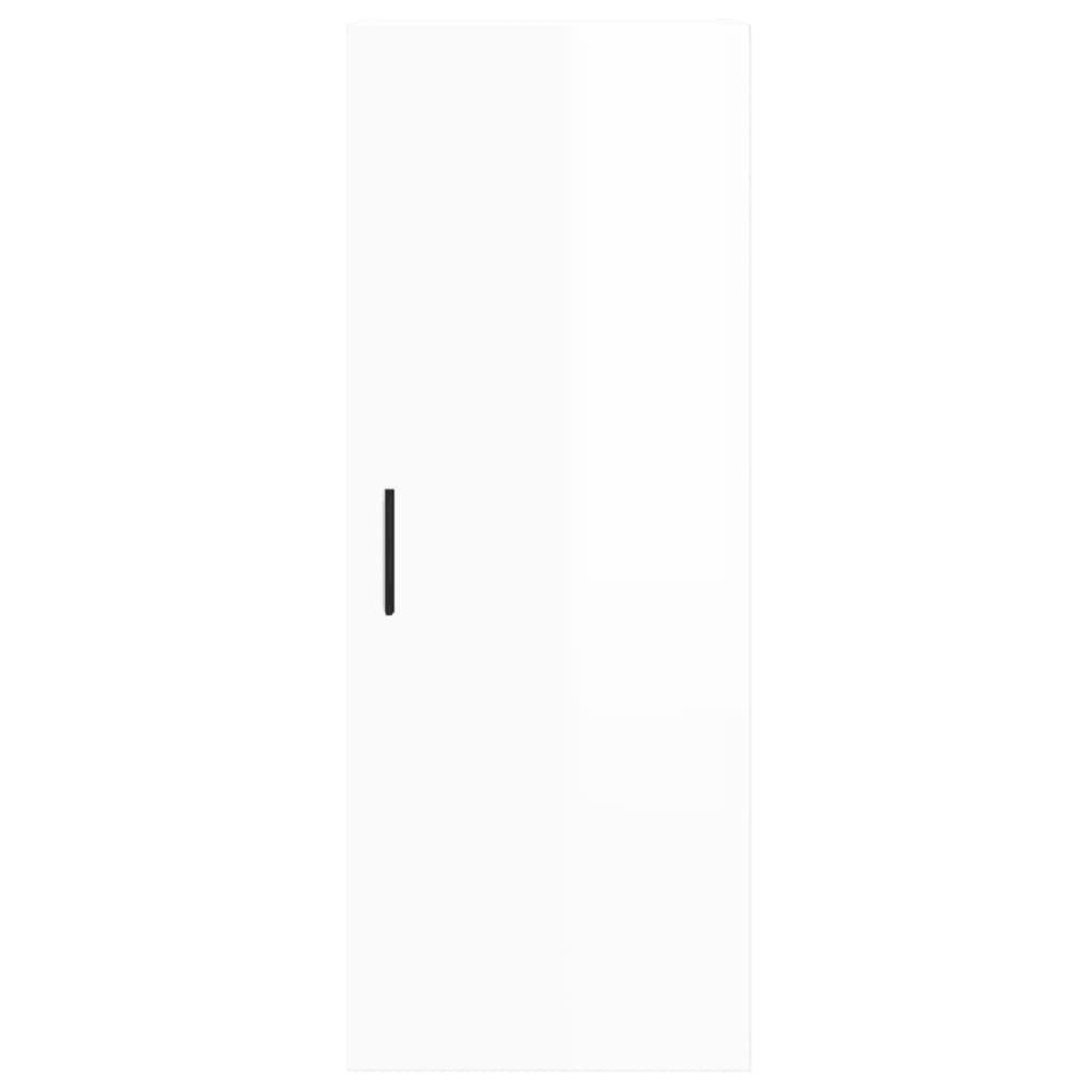 Sideboard vidaXL (1 Hochglanz-Weiß 34,5x34x90 St) Wandschrank cm