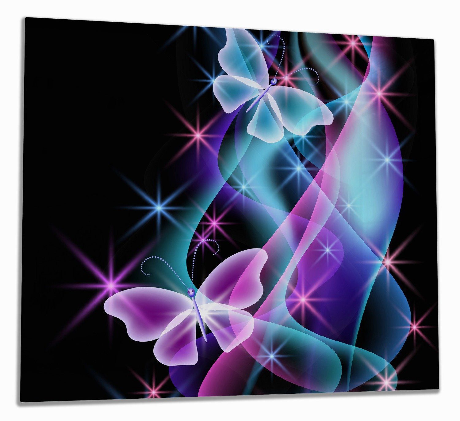 Herd-Abdeckplatte Schmetterlinge in bunten, strahlenden Кольора(ів)