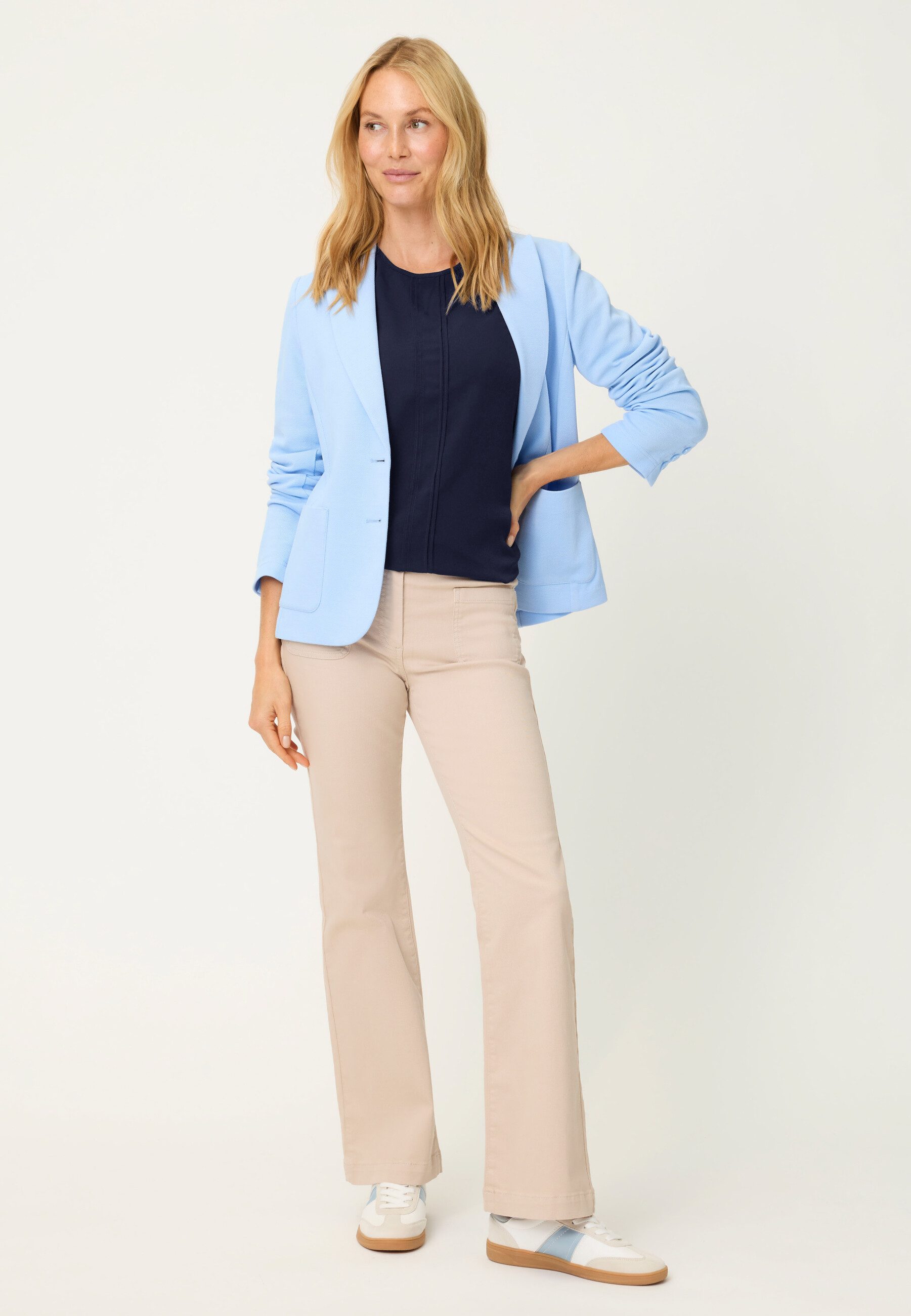 Olsen Longsleeve mit Materialmix aus Jersey und Crepe – Bild 5 von 5