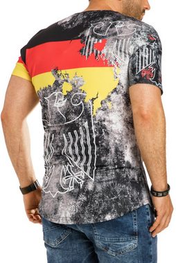 RMK T-Shirt Herren T-Shirt Tee Shirt Oversize Fan Trikot Rundhals-Ausschnitt Deutschland Türkei Italien Frankreich Niederlande EM WM