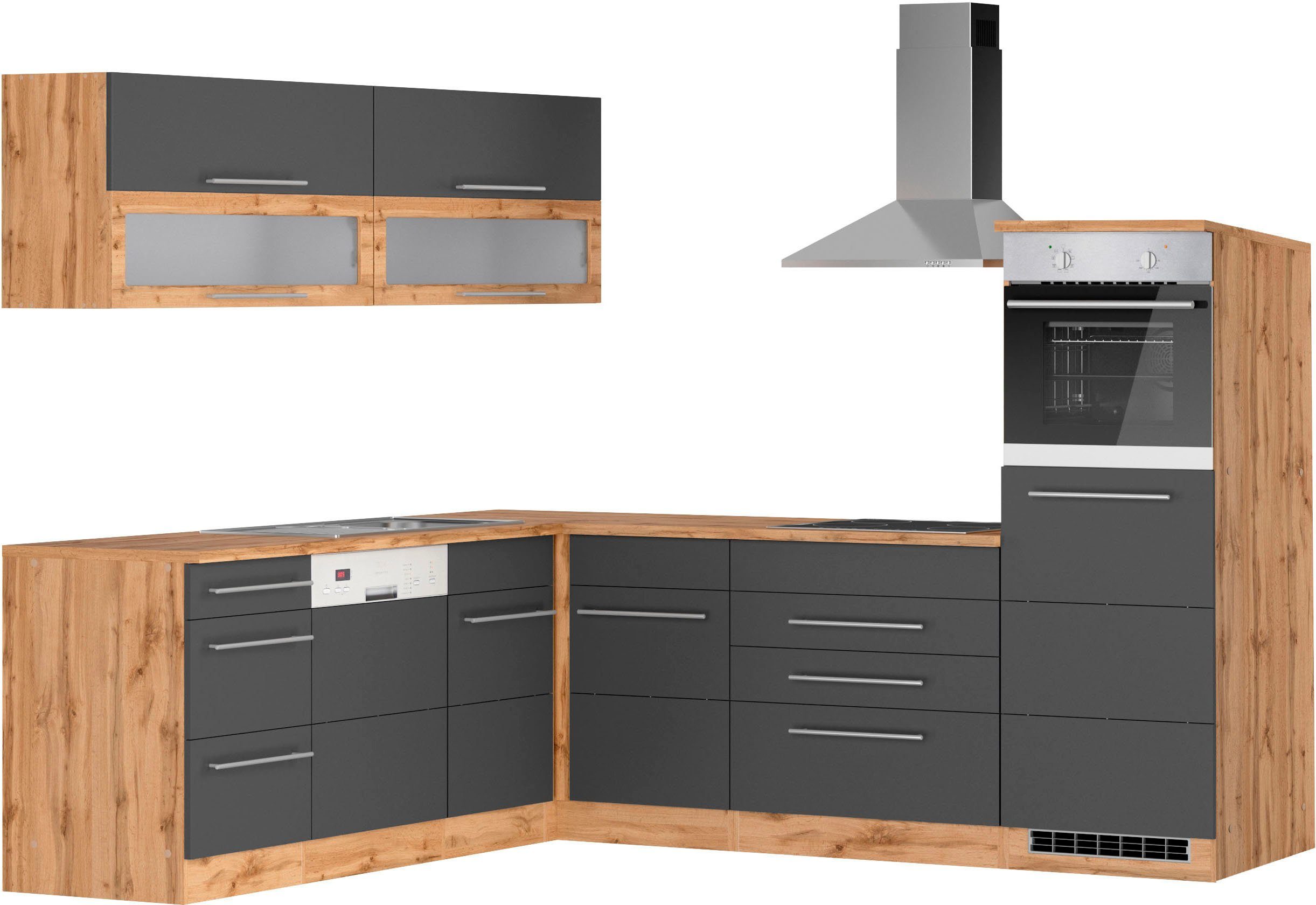 KOCHSTATION Winkelküche "KS-Wien" Stellbreite 220 x 250 cm, wahlweise mit E günstig online kaufen