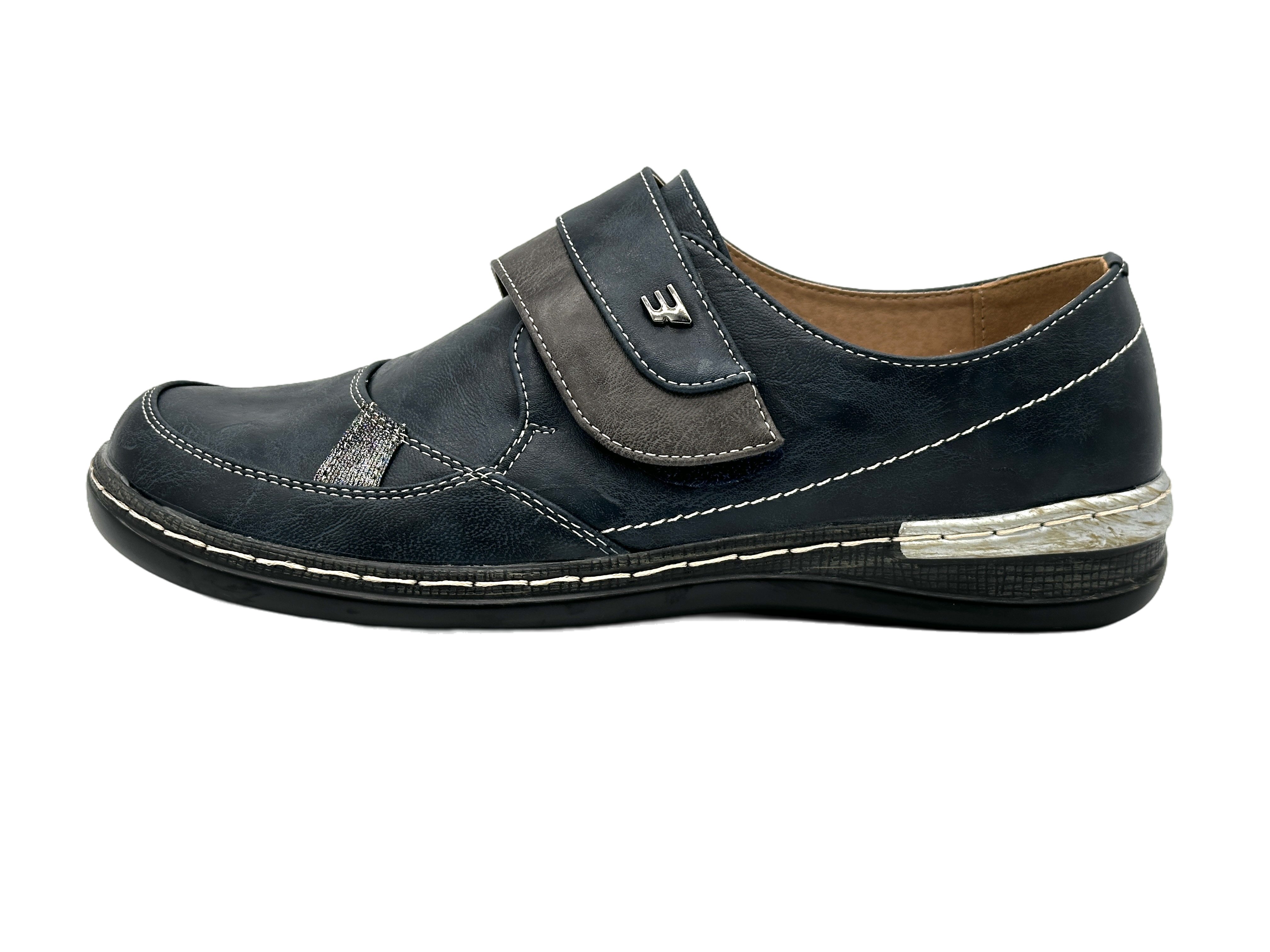 Bequemer Damen Freizeitschuh mit Klettverschluss Klettschuh