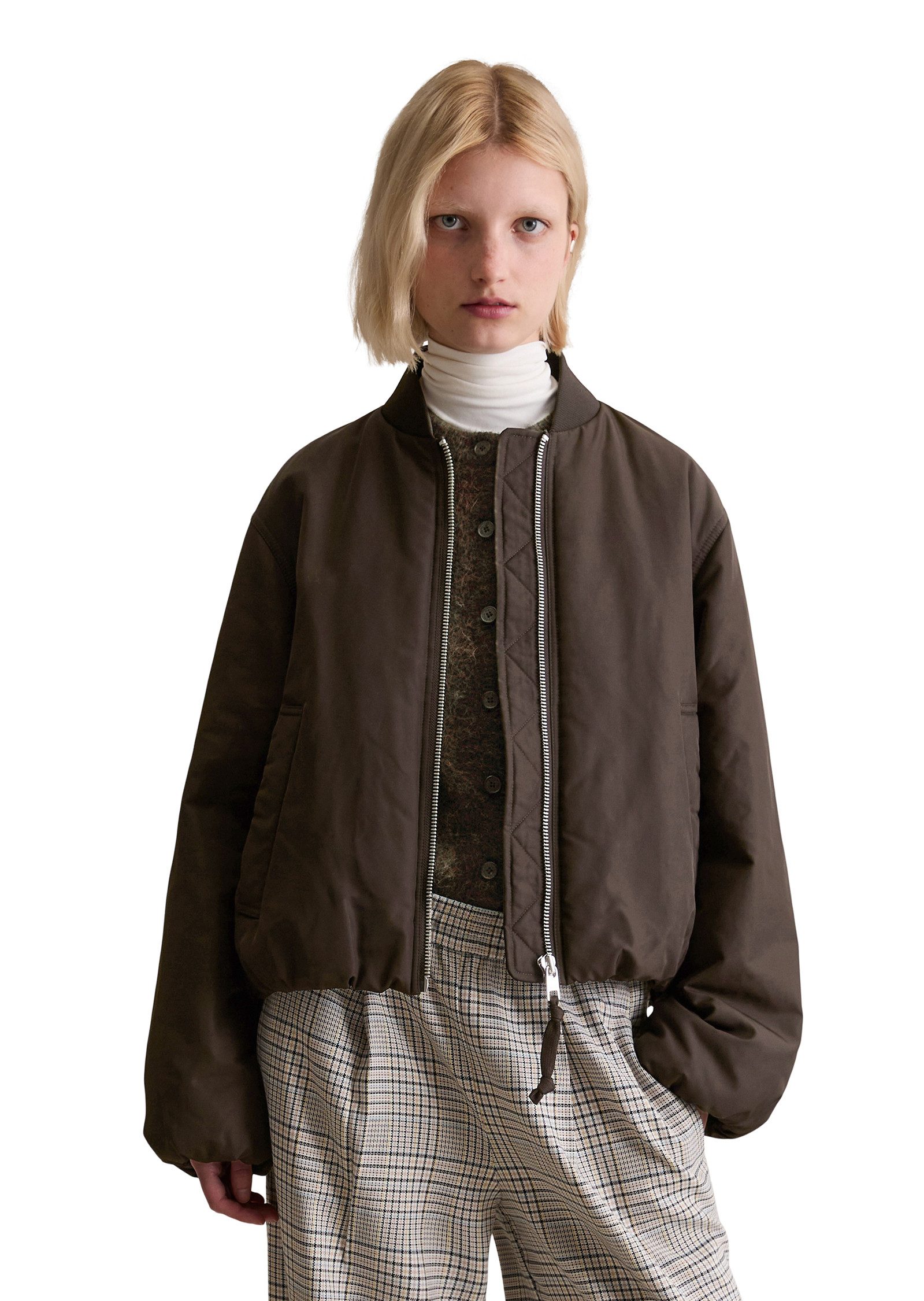 Marc O'Polo DENIM Blouson im Aviator-Stil relaxed fit cropped aus recyceltem Polyester