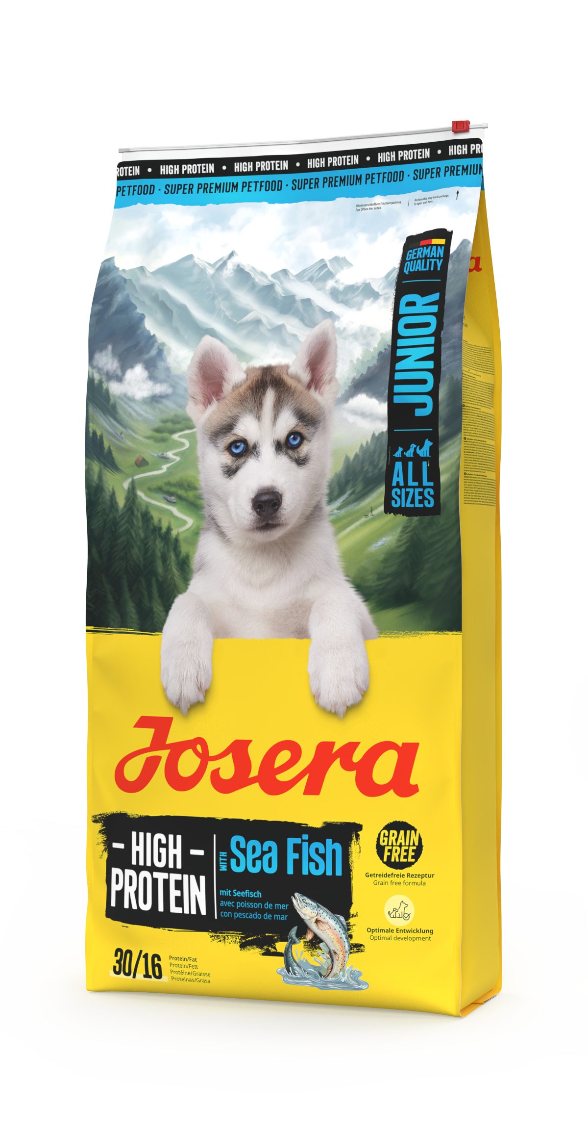 Josera High Protein Seefisch Junior 12,5kg, Trockenfutter für: Hunde, Junior All Size, für wachsende Hunde aller Größen