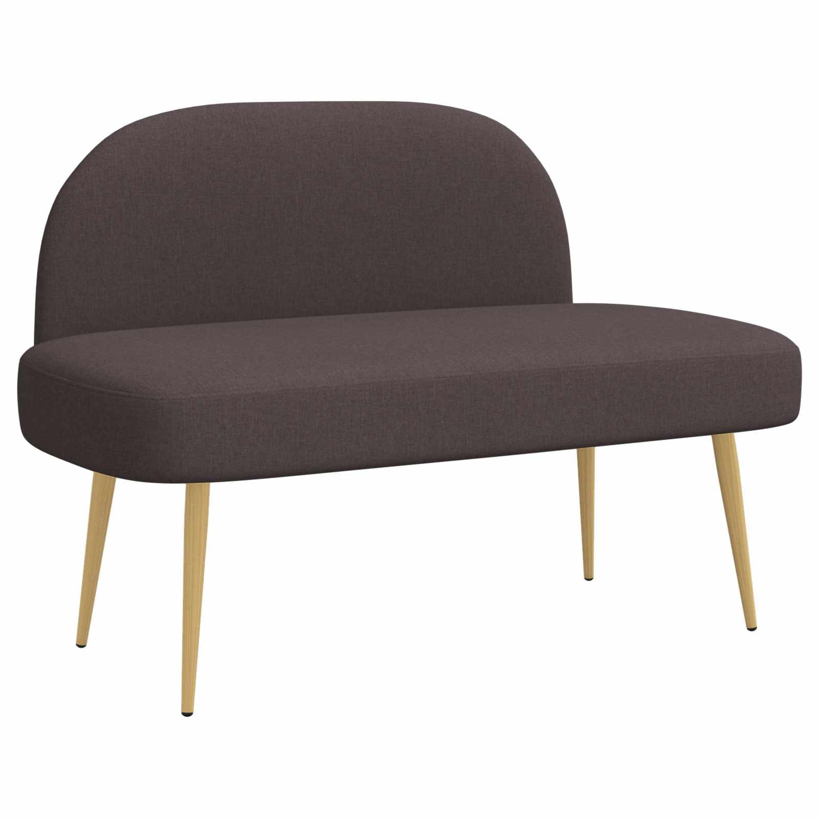 vidaXL Gepolsterte Bank mit Rückenlehne Dunkelbraun 110 x 60 x 76 cm (1-St)