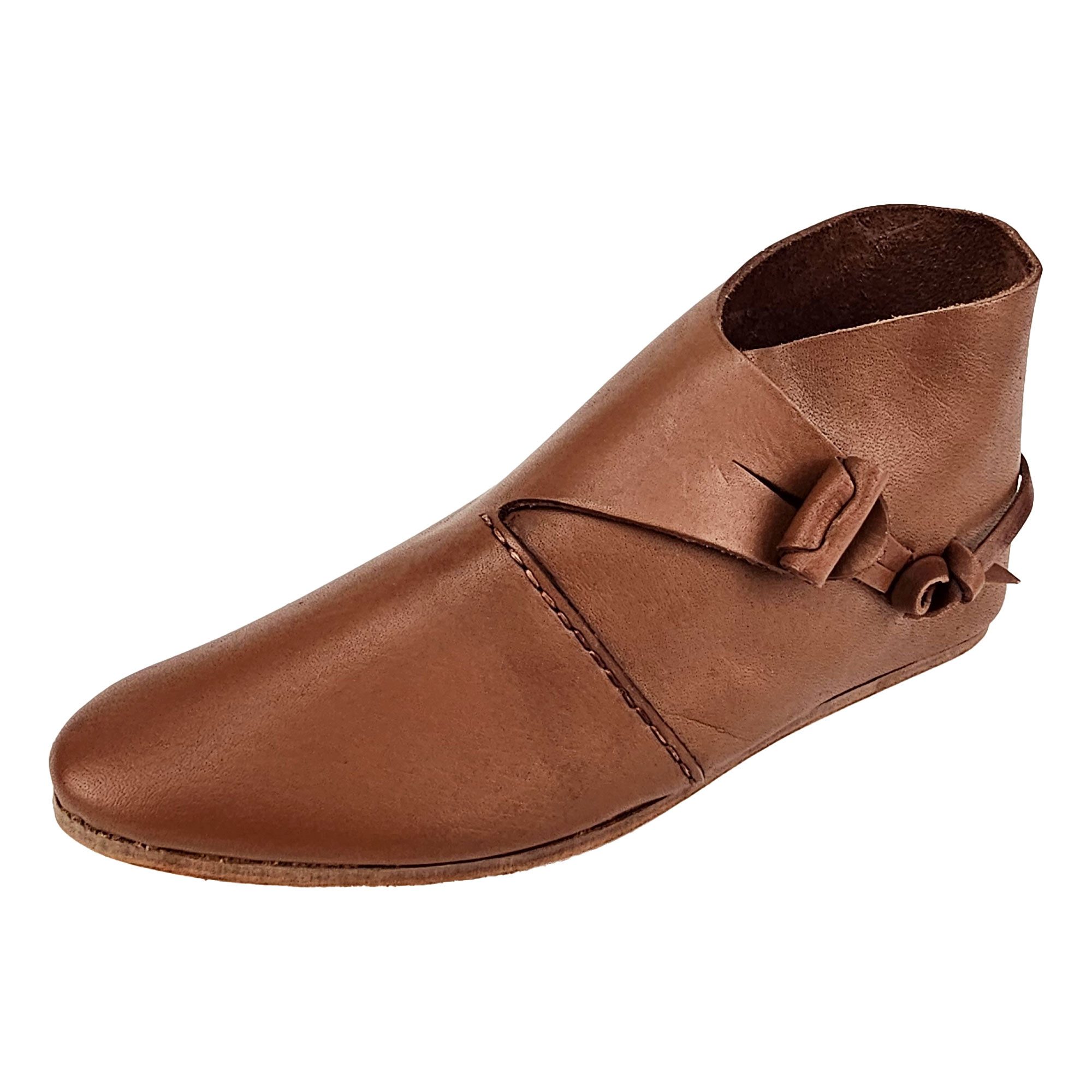 Ritter-Kostüm Frühmittelalter Schuhe mit Knebelverschluss 46