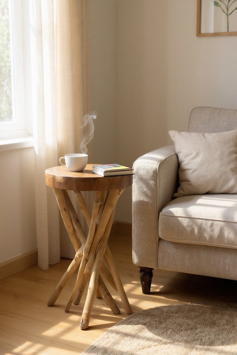 FaHome Blumenständer Holz Beistelltisch – Holzhocker Couchtisch Rund (50x28 günstig online kaufen