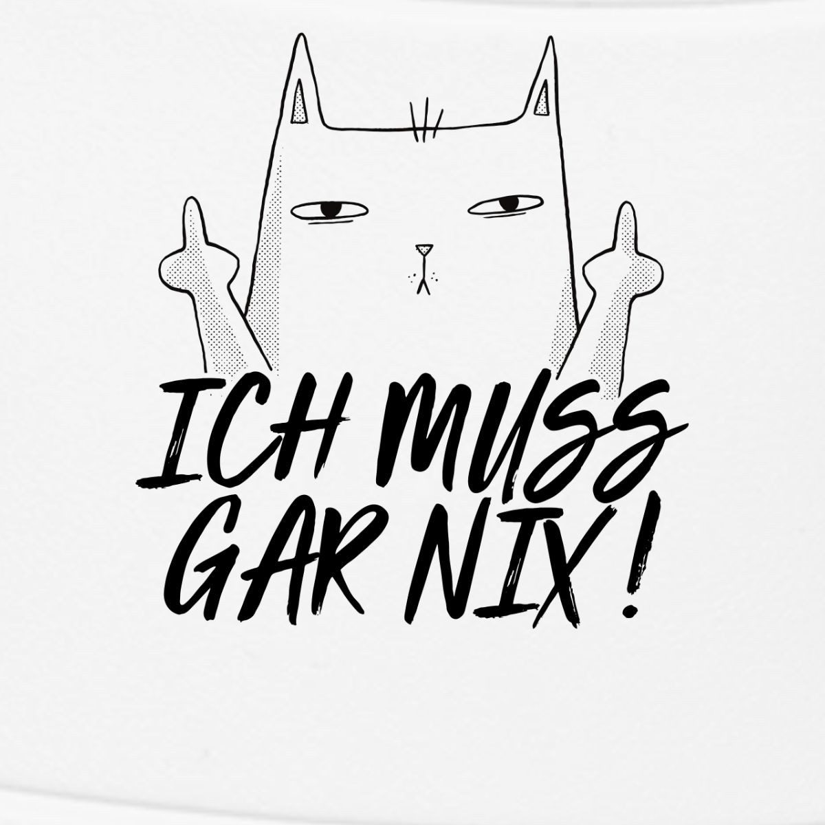 Spreadshirt Ich Muss Gar Nix, Katze Badelatschen Damen Badeschuh