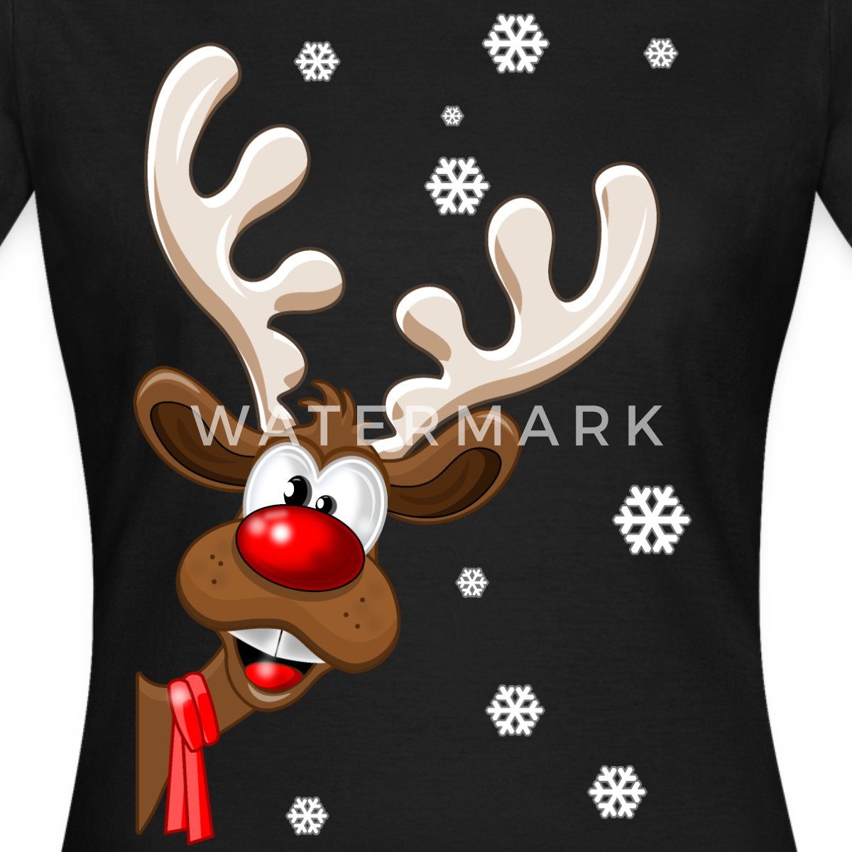 Spreadshirt T-Shirt Weihnachten Rudolph Das Rentier Geschenk Frauen T-Shirt günstig online kaufen