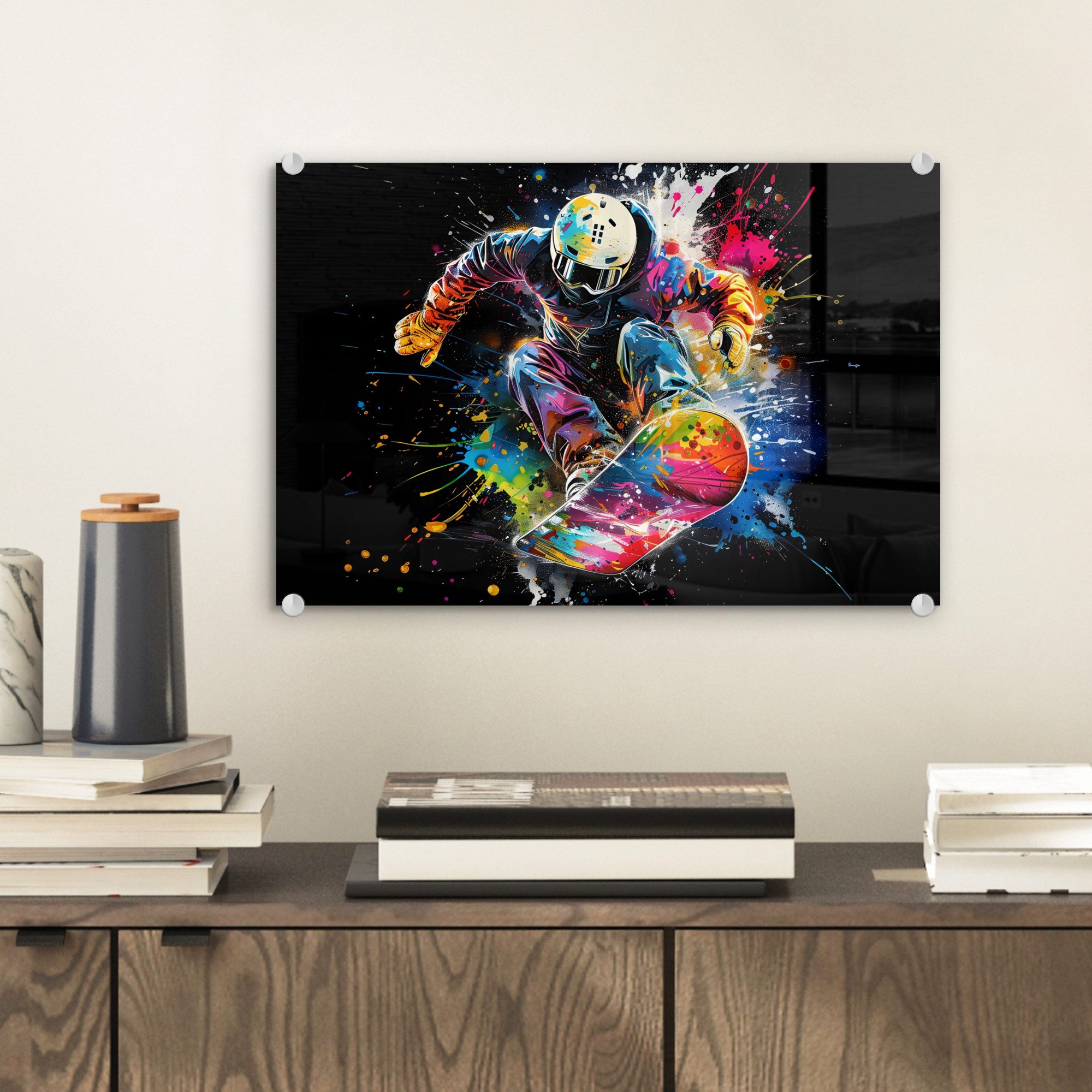 MuchoWow Acrylglasbild Graffiti - Sport - günstig online kaufen