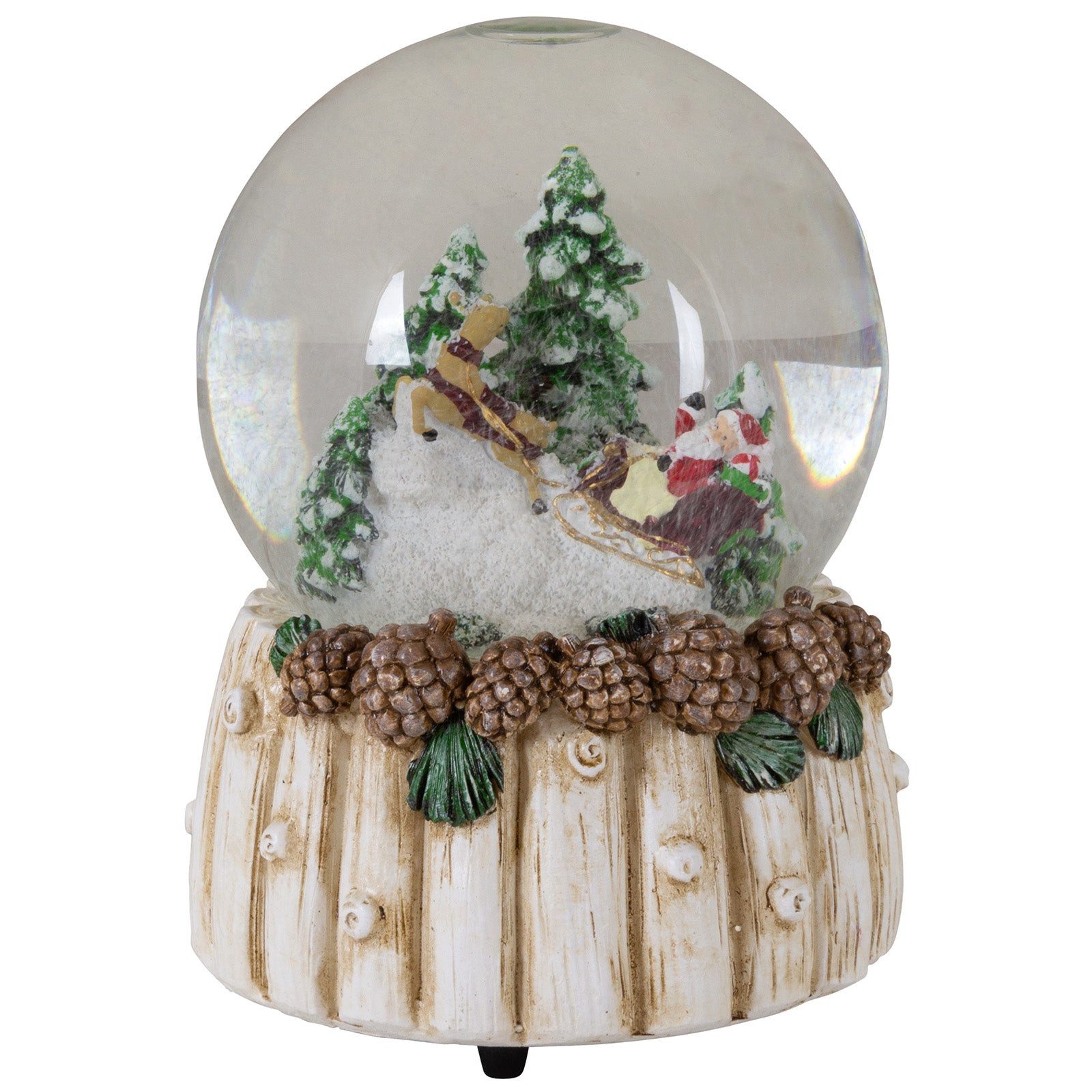 Christmas Paradise Schneekugel mit Spieluhr 15 cm (Weihnachtsdeko, 2 St., mechanisch aufziehbar), spielt weihnachtliche Musik
