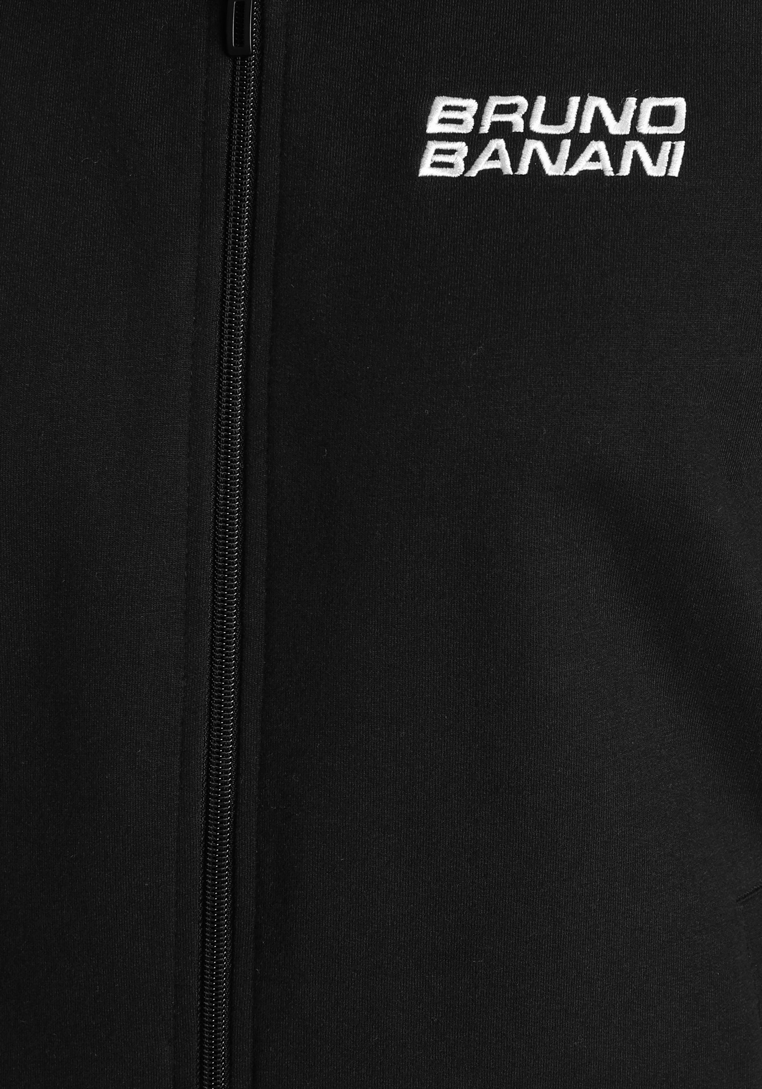 Fit, Bruno Banani Logo Comfort Stickerei mit Jogginganzug schwarz-grau