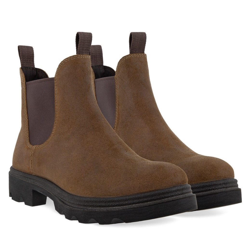 Ecco Stiefelette Grainer Chelsea Boot (Nubukleder, wasserdicht) dunkelbraun günstig online kaufen