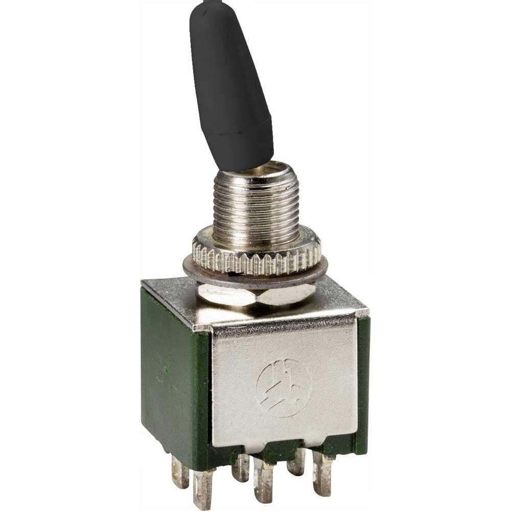 TRU COMPONENTS Schalter Miniatur-Kippschalter 2pol. 250 V/AC 2A, Metallhebel isoliert