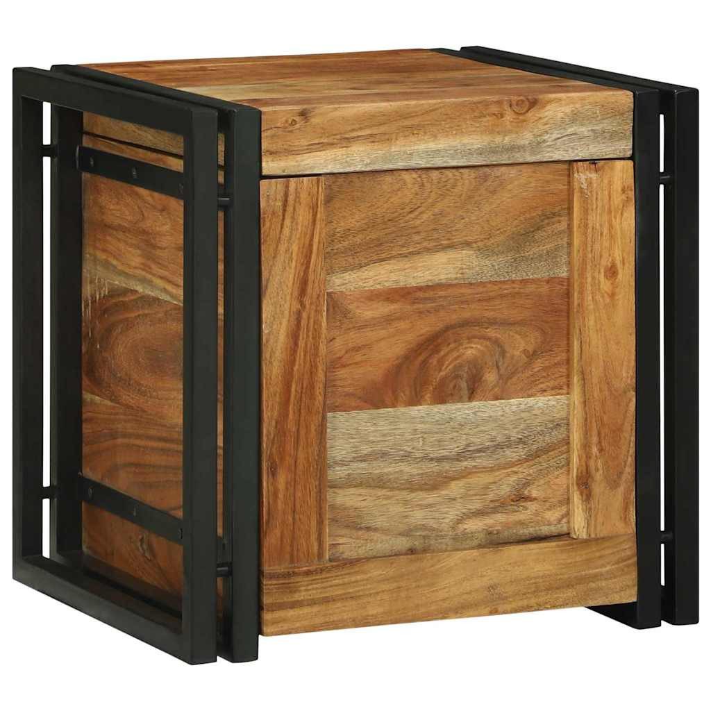 vidaXL Aufbewahrungsbox Aufbewahrungsbox mit Speicher 40 x 40 x 40 cm Massivholz (1 St)
