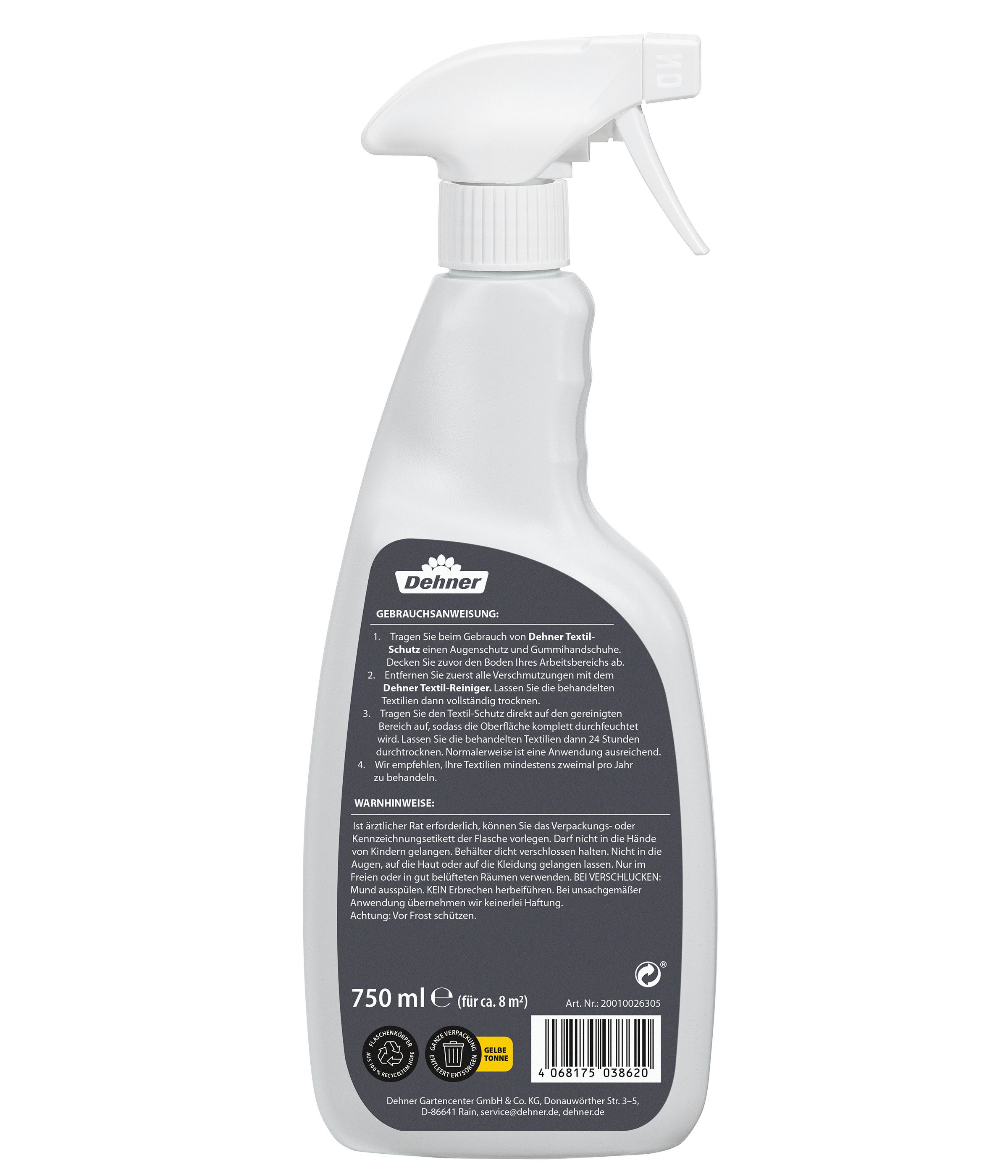 Dehner Textil-Schutz, Pflege für Kissen / Polster / Schirme aus Stoff, 750 ml Möbelpflegeöl-Set, wasserabweisenden Effekt durch Nano-Schutz-Technologie