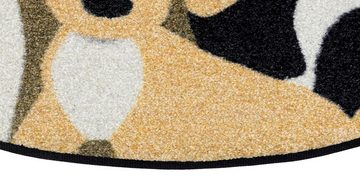 Fußmatte Round Dog Trio, wash+dry by Kleen-Tex, rechteckig, Höhe: 7 mm