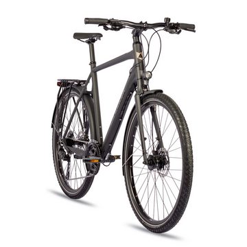 Airtracks Trekkingrad Herren City XXL Fahrrad 28 Zoll Trekking Fahrrad TR.2880-CUES, 20 Gang, (2x10 G Shimano CUES RD-U6020-10 Shadow), Schwarz Matt - Rahmenhöhen 56 cm & 60 cm » Modeljahr 2024 «