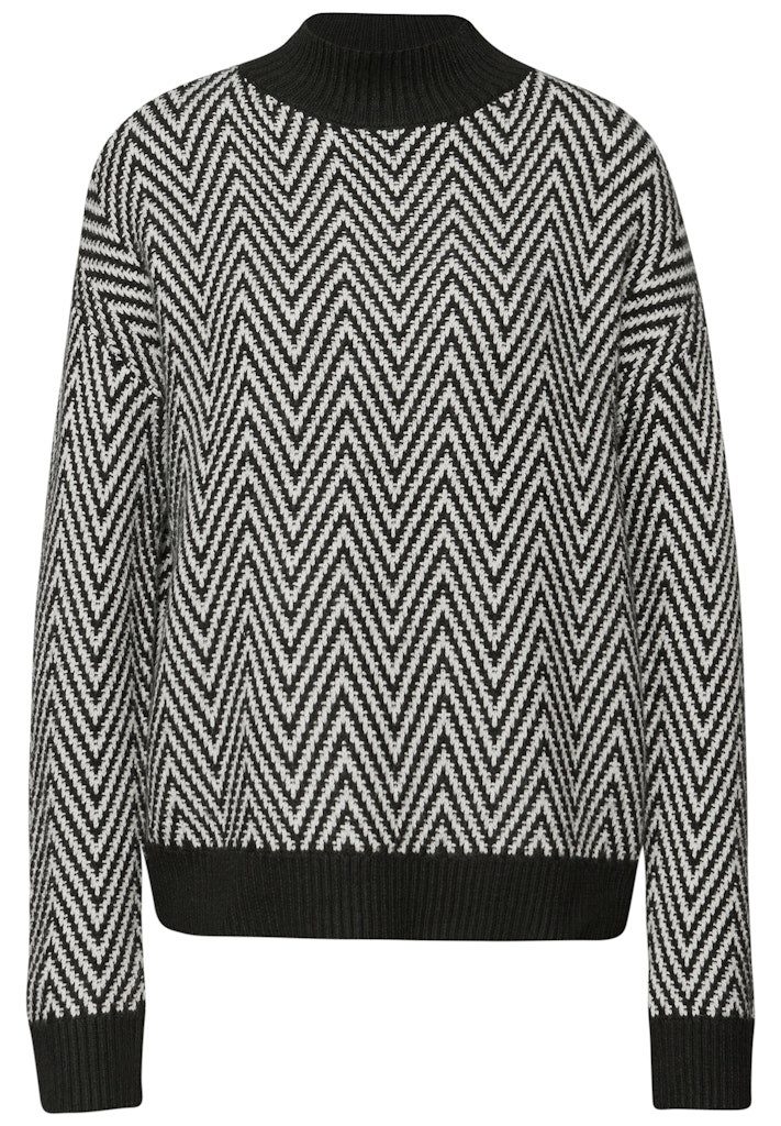 STREET ONE Wollpullover STREET ONE / Da.Strick / jacquard_turle neck_sweate günstig online kaufen