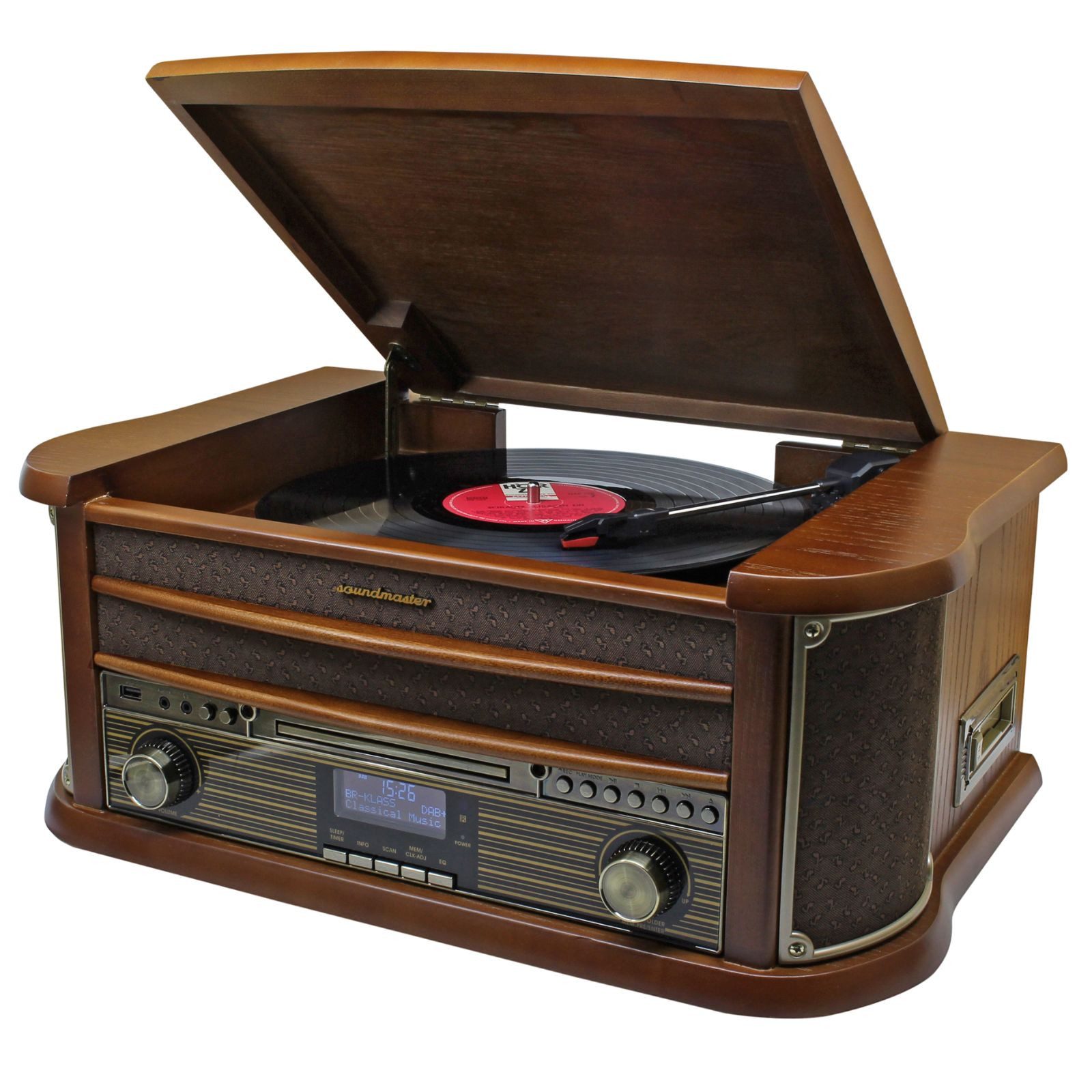 NR545DAB Plattenspieler DAB Radio CD USB Kassette Digitalisieren Timer Multifunktionsspieler