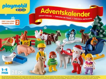 Playmobil® Spielzeug-Adventskalender Spielbausteine, Weihnacht Bauernhof (71135), 1.2.3.