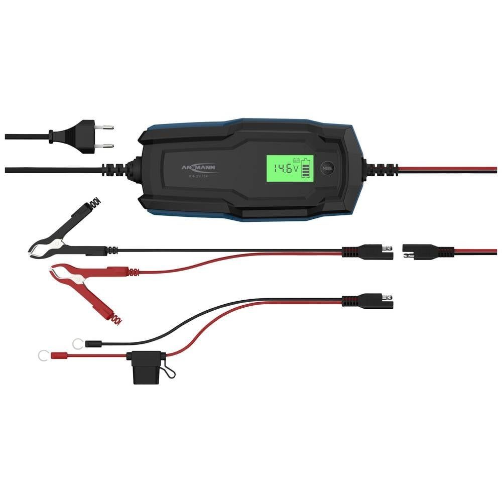 ANSMANN AG Kfz-Ladegerät 1001-0145 Autobatterie-Ladegerät (Ladeüberwachung, Netzteilfunktion, verschiedene Ladeprogramme)