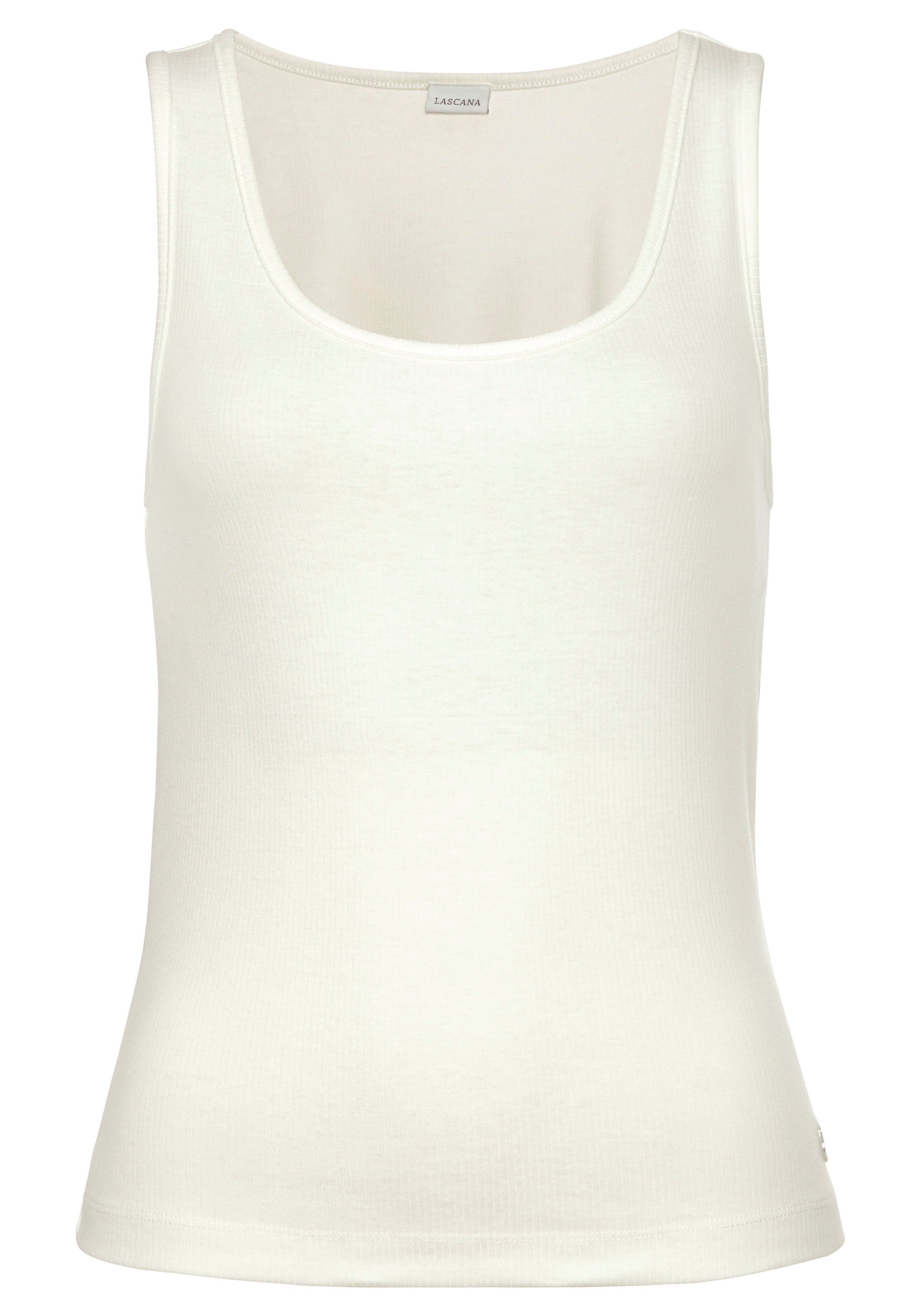 LASCANA Pyjamaoberteil aus Rippstrick – Bild 2 von 5