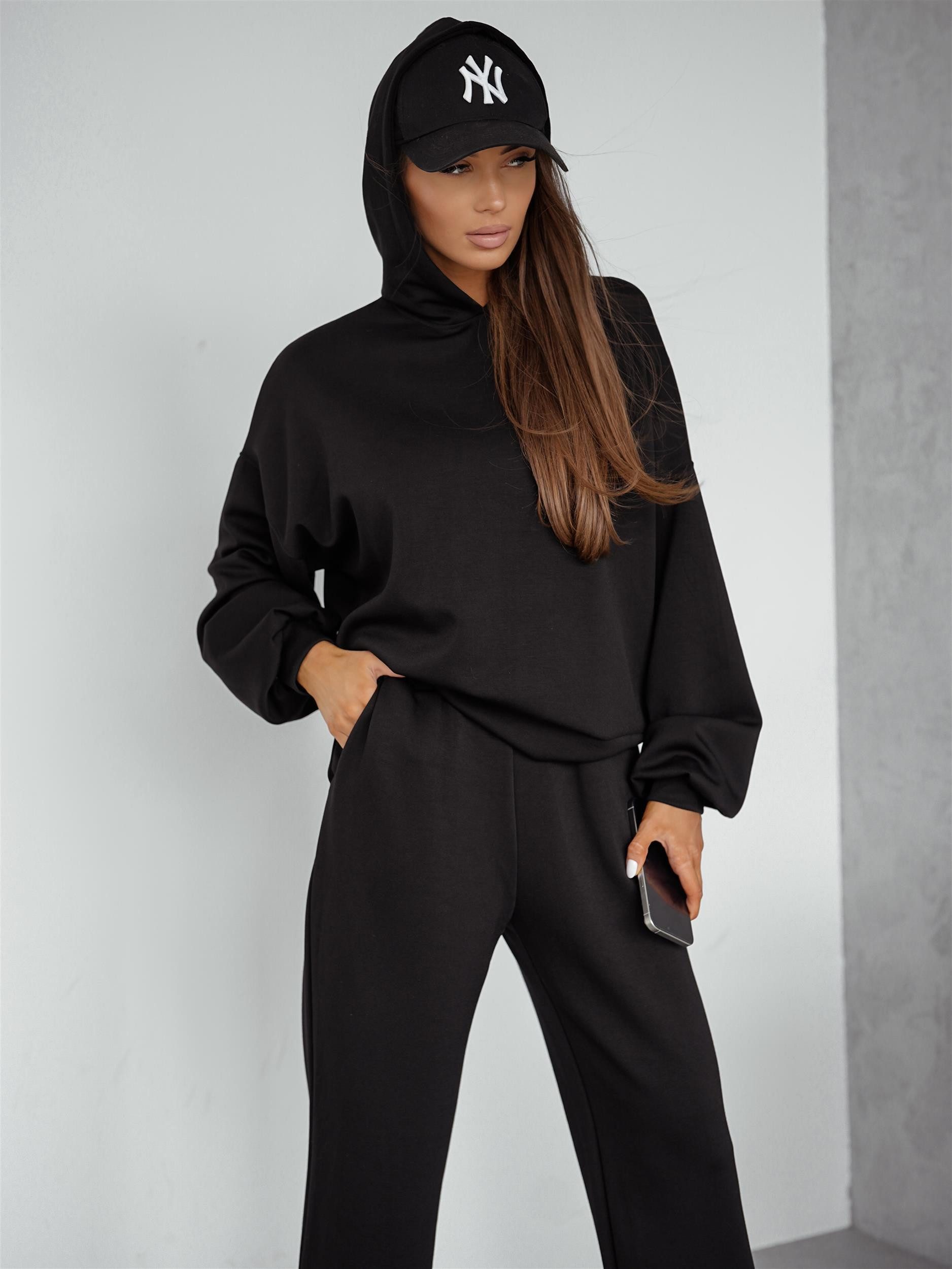 EloModa Jogginganzug Damen Trainingsanzug Oversize Jogginganzug 2-teilig Hoodie und Jogging (2-tlg)