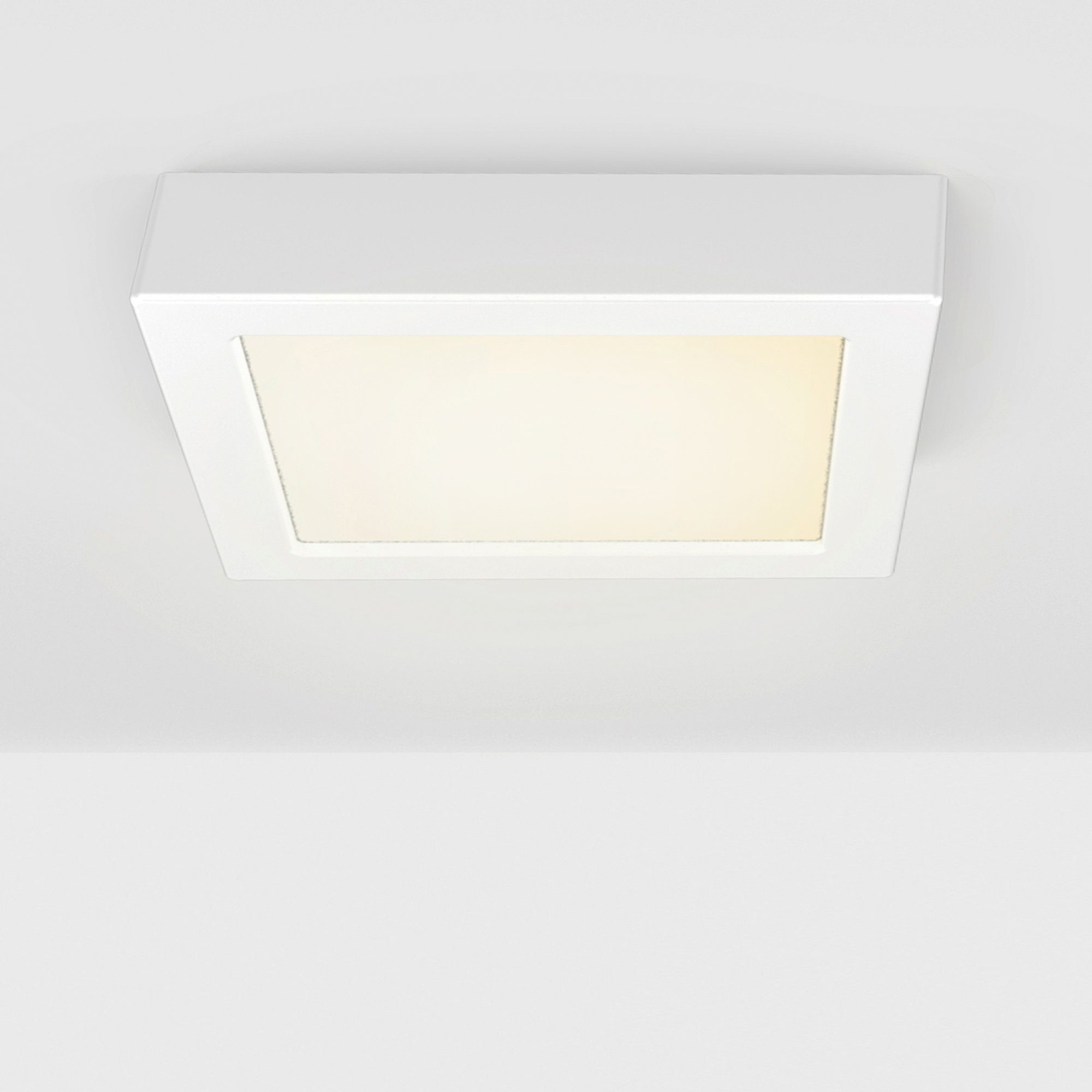 B.K.Licht LED Strahler weiß LED Aufbaustrahler, 900lm fest LED integriert, Unterbauleuchte inkl. 3.000K Warmweiß, Aufputz 12W Eckig