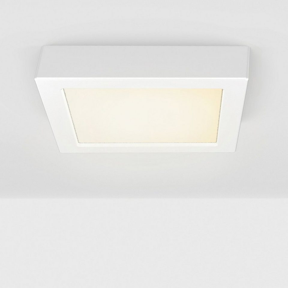B.K.Licht LED Aufbaustrahler, LED fest integriert, Warmweiß, LED  Unterbauleuchte inkl. 12W 900lm 3.000K Aufputz Strahler Eckig weiß