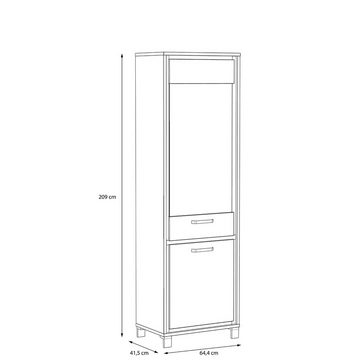 freiraum Vitrine Trondheim in Klarglas - 64,4x209x41,5cm (BxHxT)