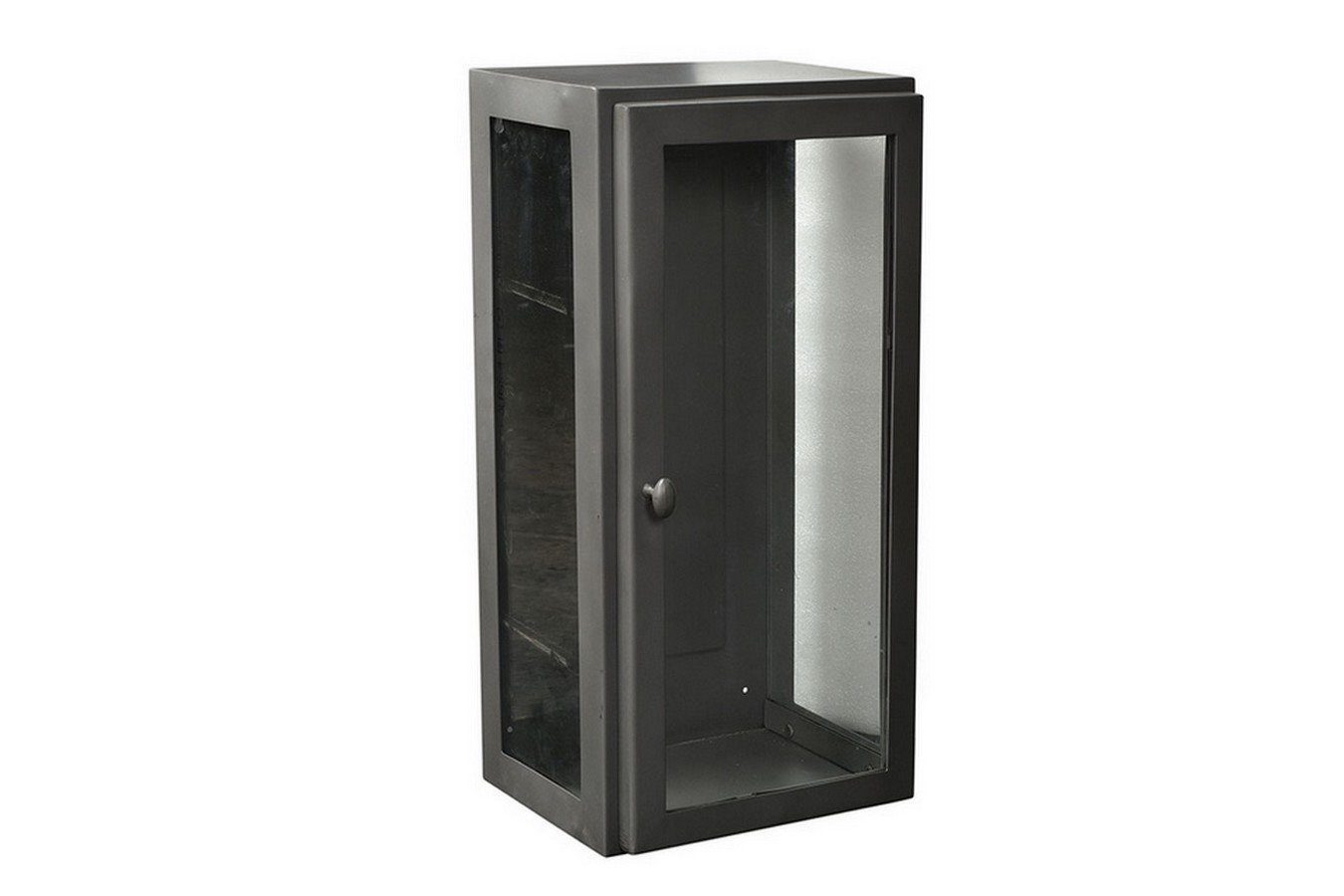 daslagerhaus living Vitrine Wandvitrine Metall/Glas grau günstig online kaufen