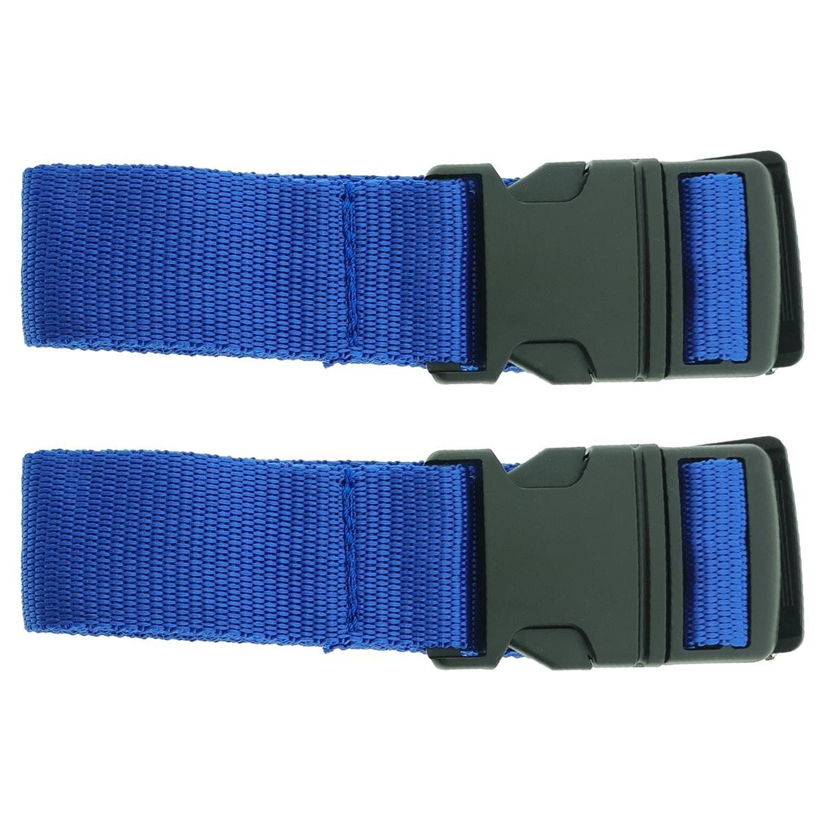 varivendo Koffergurt Koffergurt 183 x 3,5 cm 2 x blau, (Stück, 2-tlg., Koffergurte), Gepäckgurt Kofferband Koffergürtel Gurt Kofferriemen