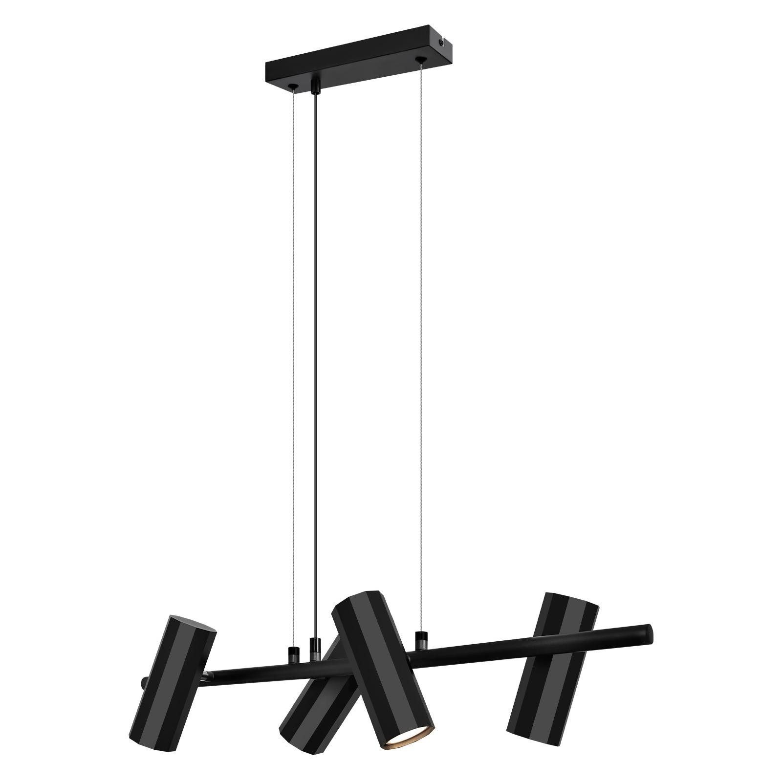 ZMH Pendelleuchte Hängelampe Esstisch Schwarz 4 Flammig - GU10 Wohnzimmer I günstig online kaufen