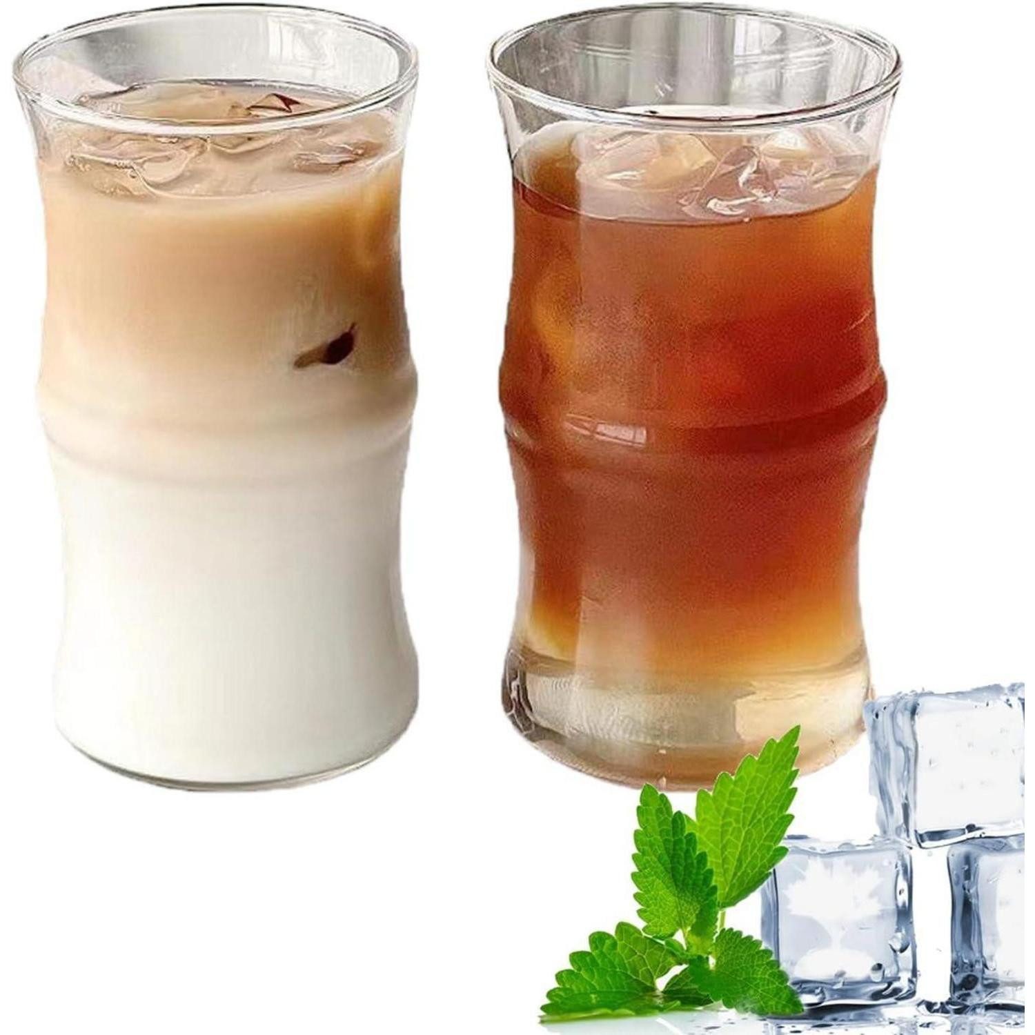 LuxusKollektion Latte-Macchiato-Glas Latte Macchiato Gläser 400ml 2er Set Kristall Kaffeegläser