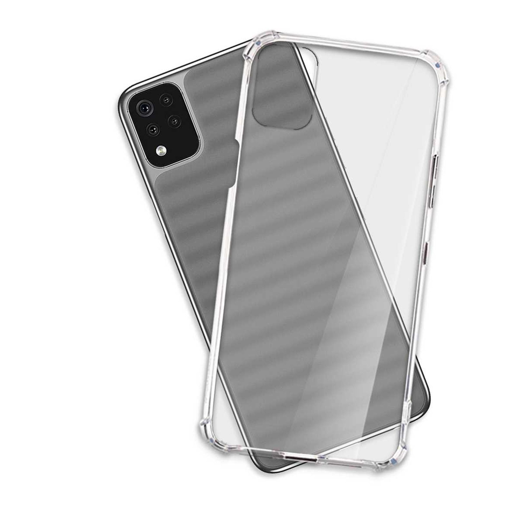 mtb more energy Smartphone-Hülle Clear Armor Case für LG K42 LM-K420, Transparente TPU Schutzhülle Case Backcover mit Anti-Shock Verstärkung