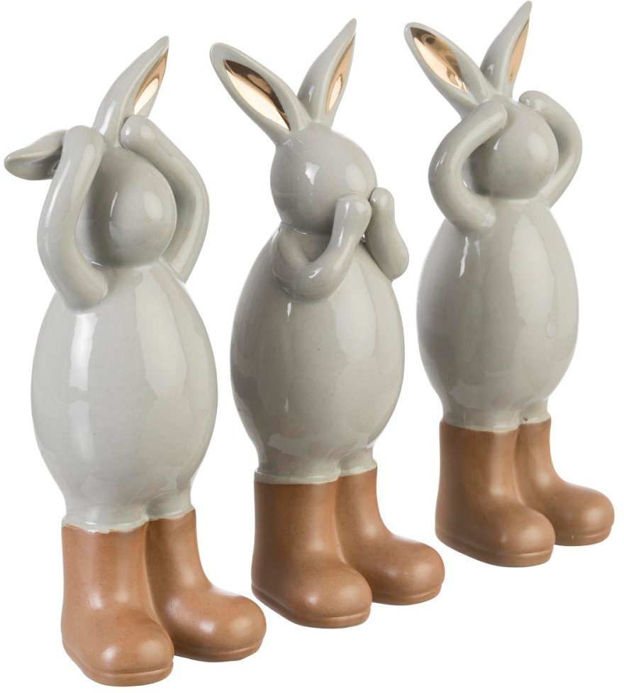 Schneider Osterhase Hasentrio (Set, 3 St), aus Porzellan, Höhe ca. 21,5 cm