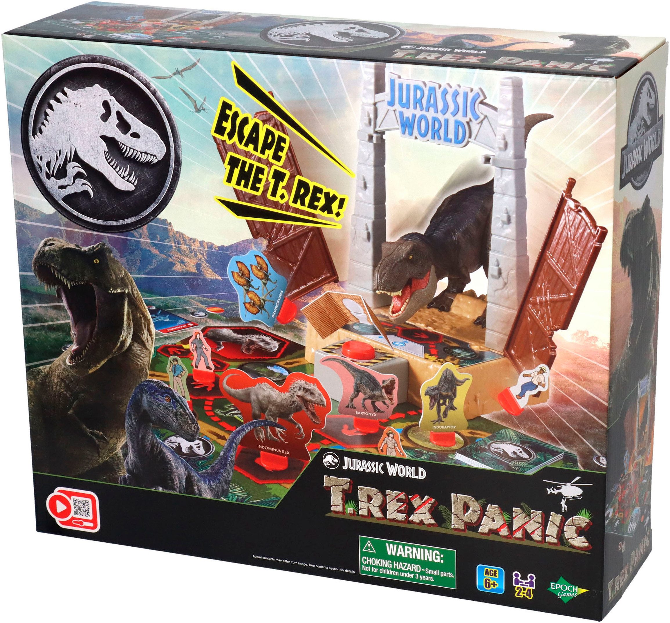EPOCH Games Spiel Jurassic World - T-Rex Panic, Familienspiel