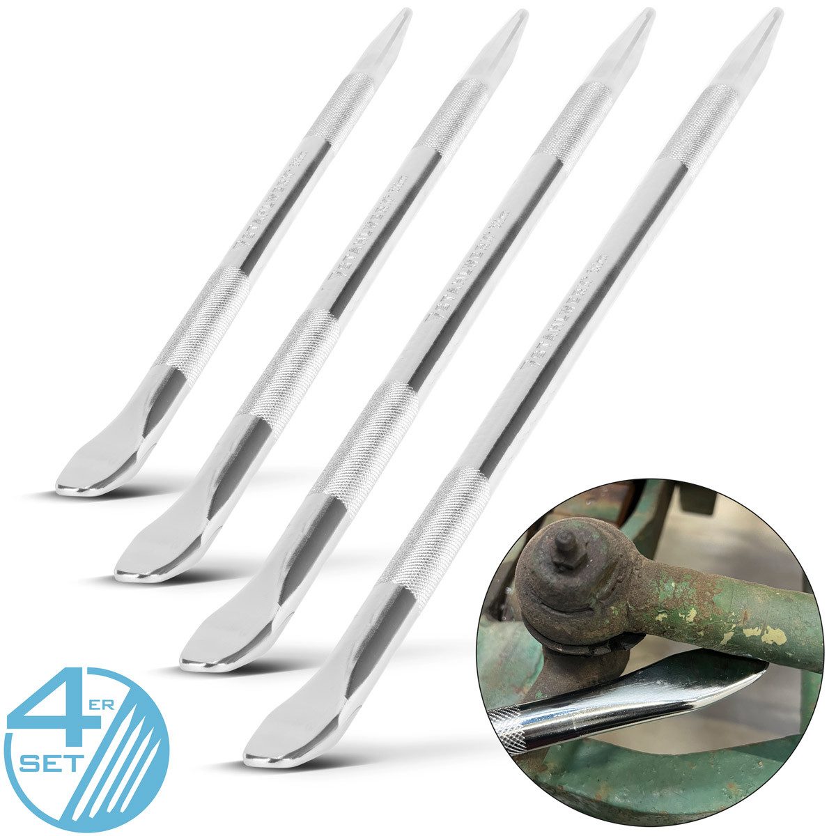 STAHLWERK Meißel-Set Montageeisen 4er Set 500 600 700 800 mm Montier, 0 in mm, (Set, 4-tlg., Set)