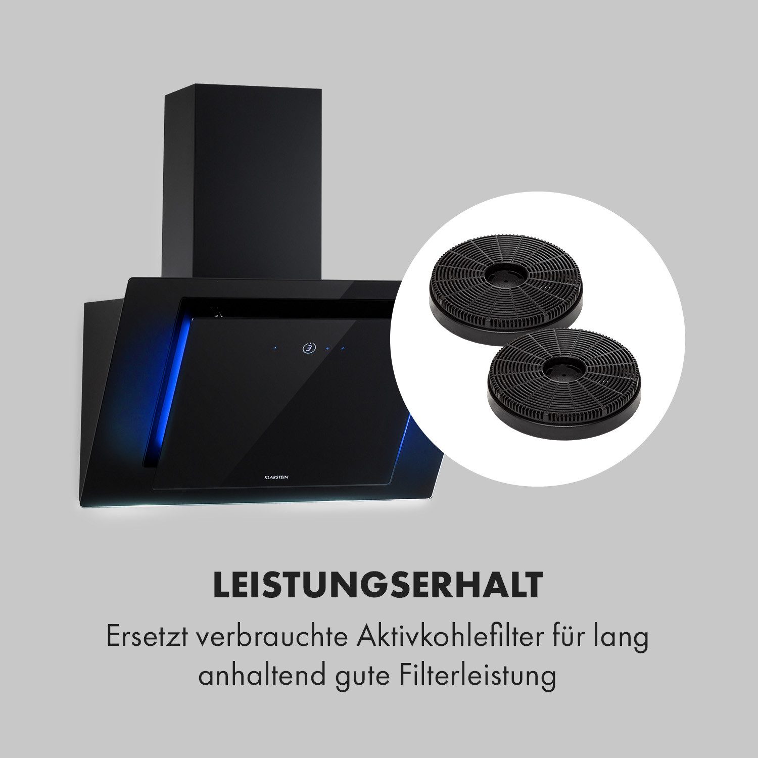 Klarstein Aktivkohlefilter Aktivkohlefilter, Zubehör für Austausch verbrauchter Aktivkohlefilter für lang anhaltend gute Filterleistung