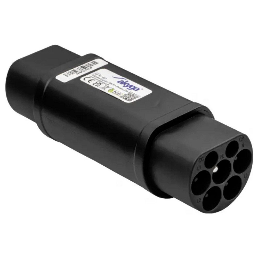 Akyga Akyga AK-SC-E21 Ladekabel-Adapter [1x Typ 2 (IEC 62196-2) Stecker - 1x Autoladekabel