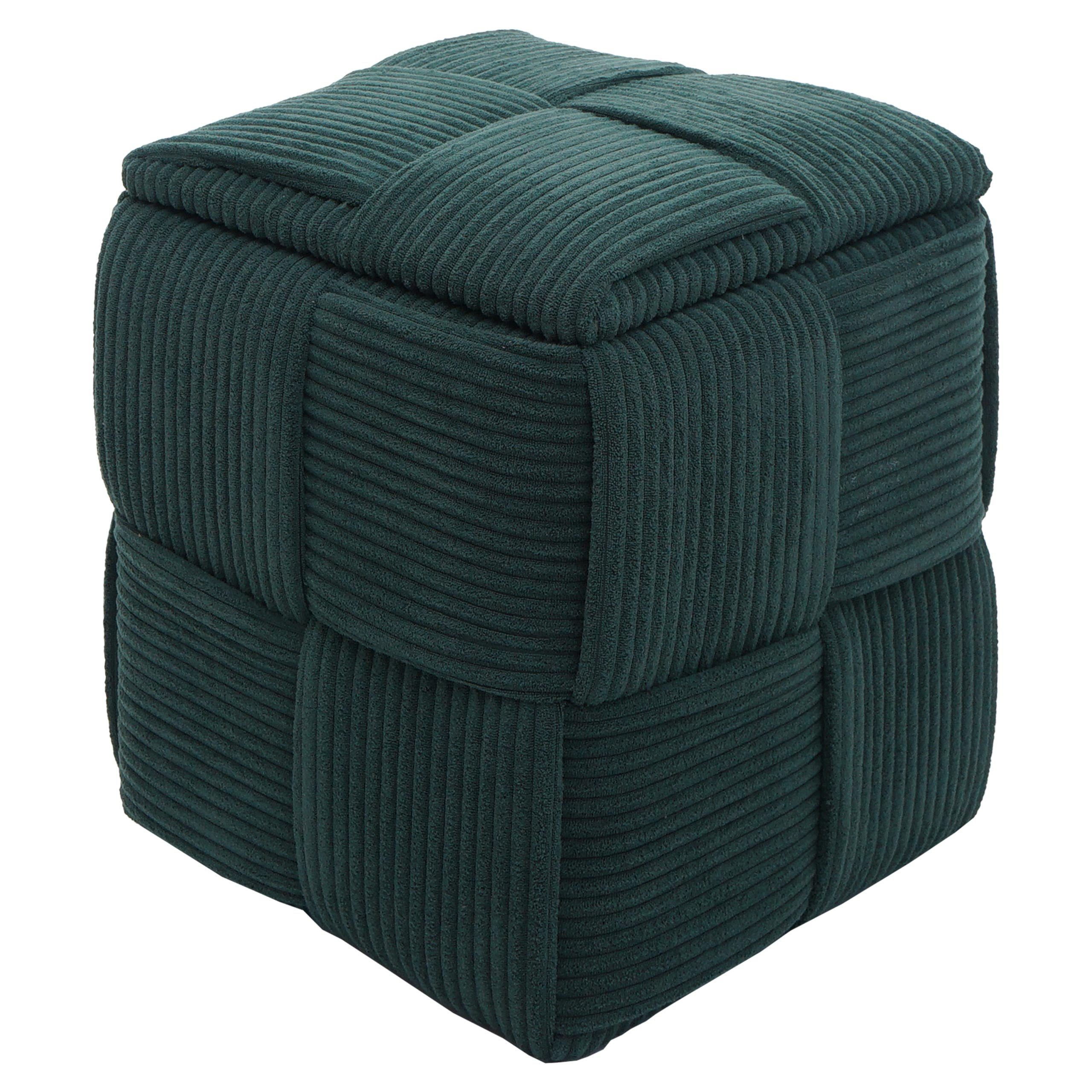 MCW Sitzhocker MCW-Q47, Inklusive Staufach unter dem Deckel, Hohe Stoffqualität (260g/m)