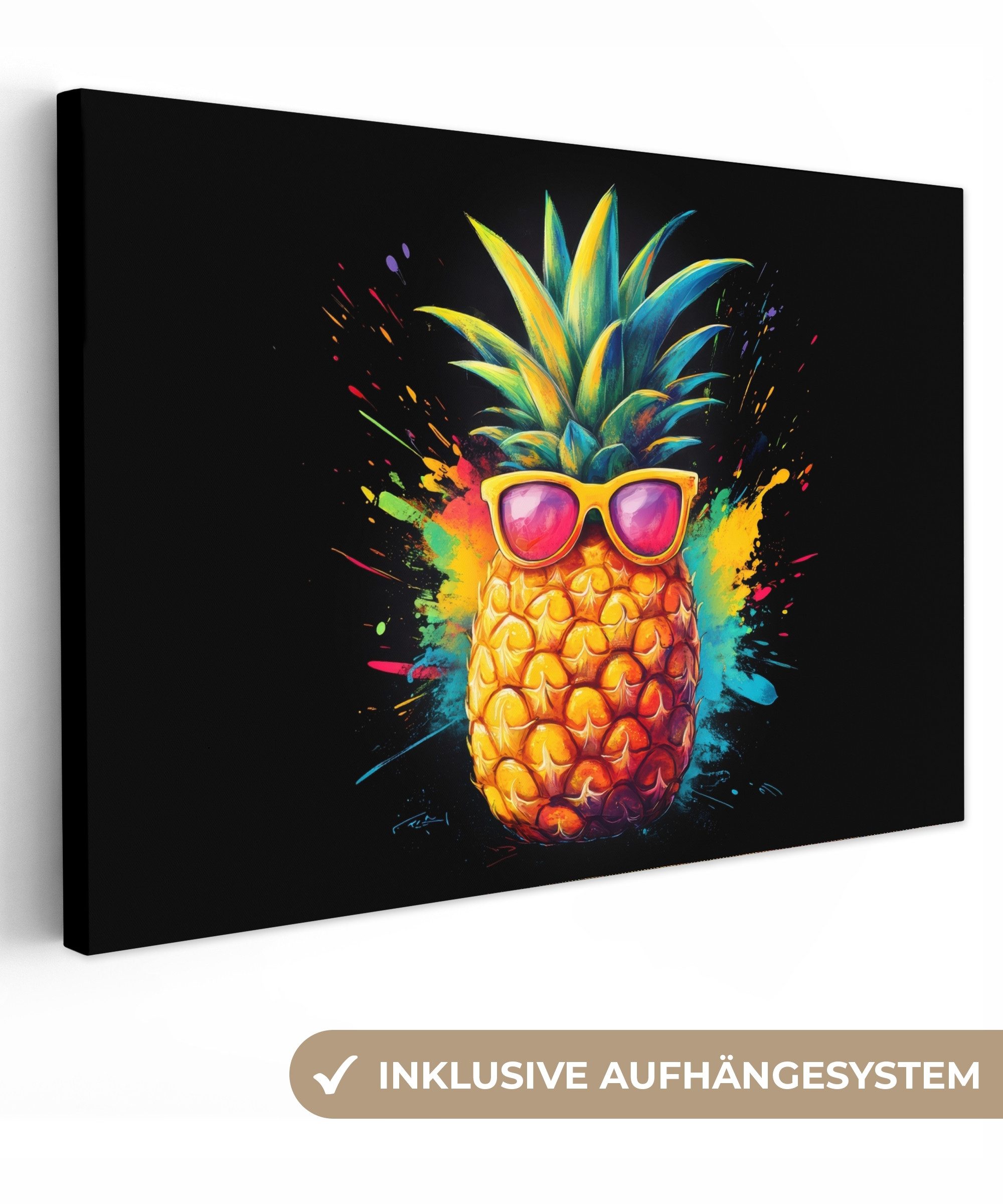 OneMillionCanvasses® Leinwandbild Graffiti - Obst - günstig online kaufen