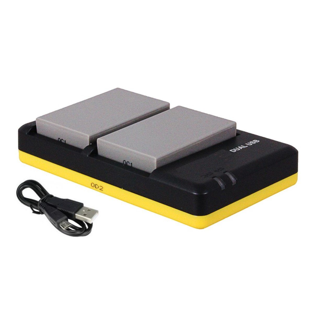 Patona 2x Akku für Olympus BLS5 PEN + Ladegerät Kamera-Akku Ersatzakku 900 mAh (7,4 V, 1 St), E-PL2 E-PL3 E-P3 E-PM1 STYLUS 1 BLS-50