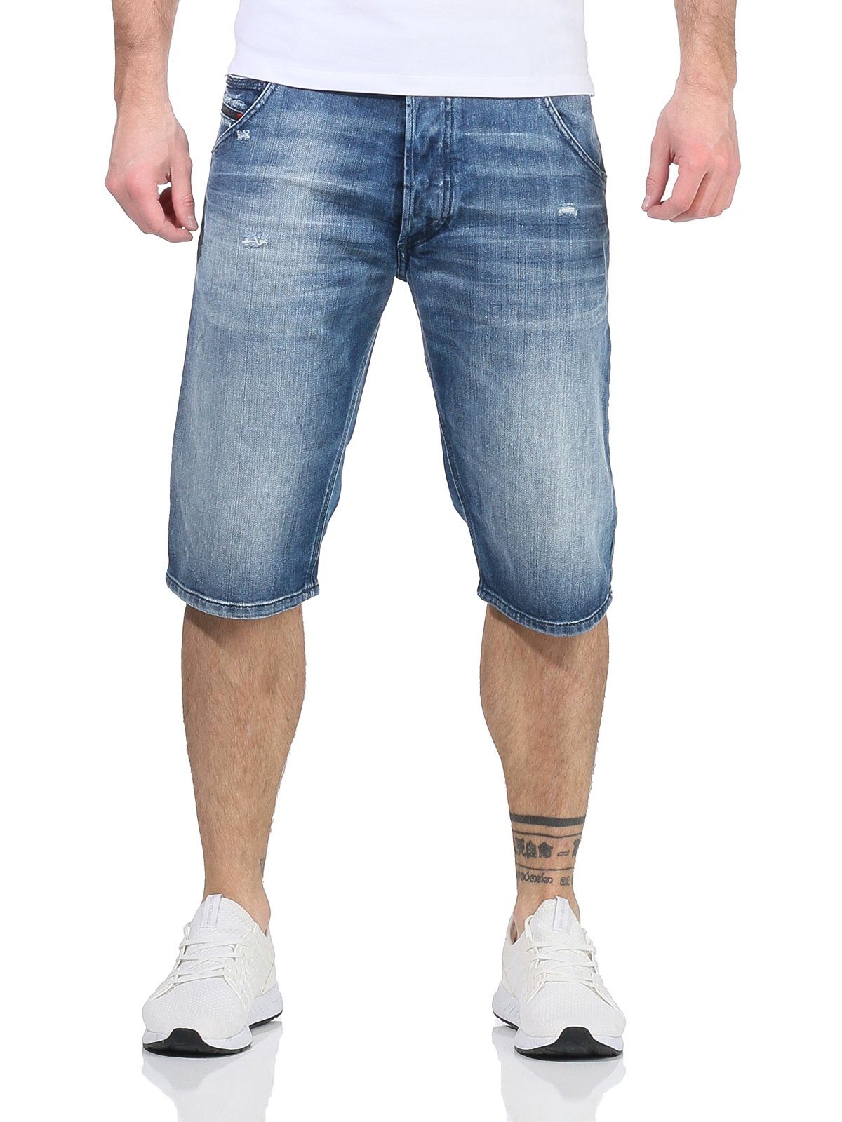 Diesel Jeansshorts Herren Jeans Kroshort RG48R Shorts kurze Hose Shorts,  dezenter Used-Look