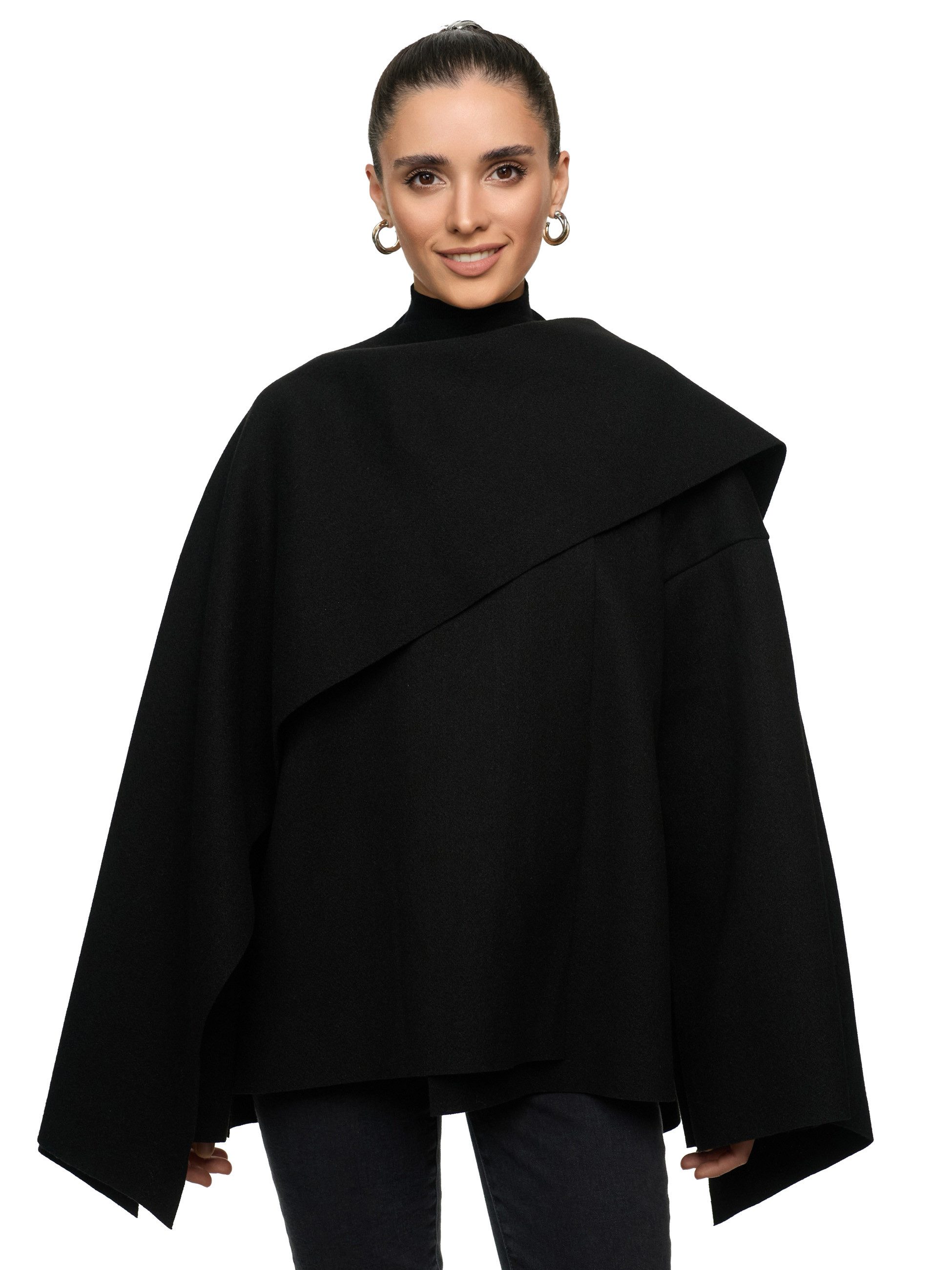 Worldclassca Poncho Worldclassca Poncho Crop Jacke Elegant Umhang Oberteil günstig online kaufen