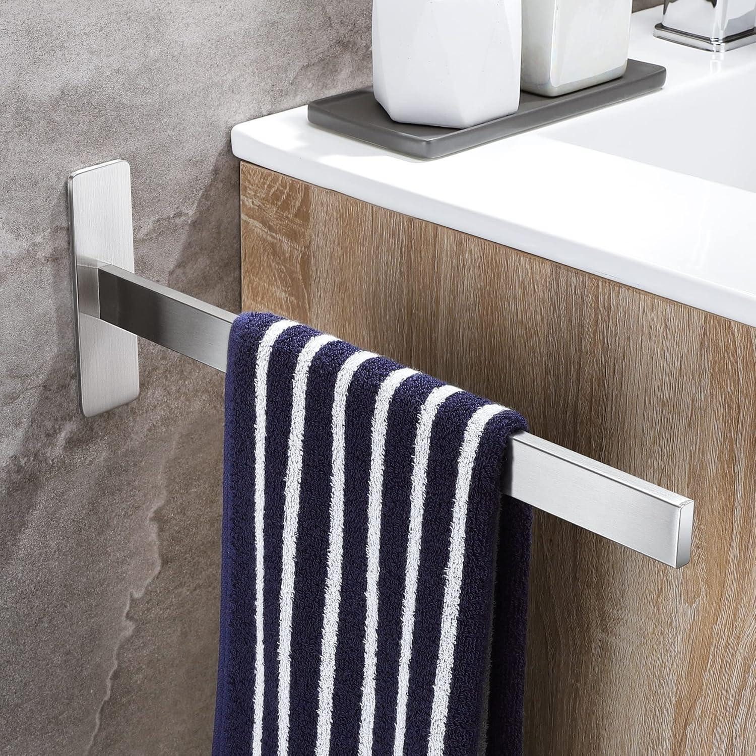 LuxusKollektion Handtuchstange Полотенцесушители ohne Bohren 304 Edelstahl Bad gebürstet Silber