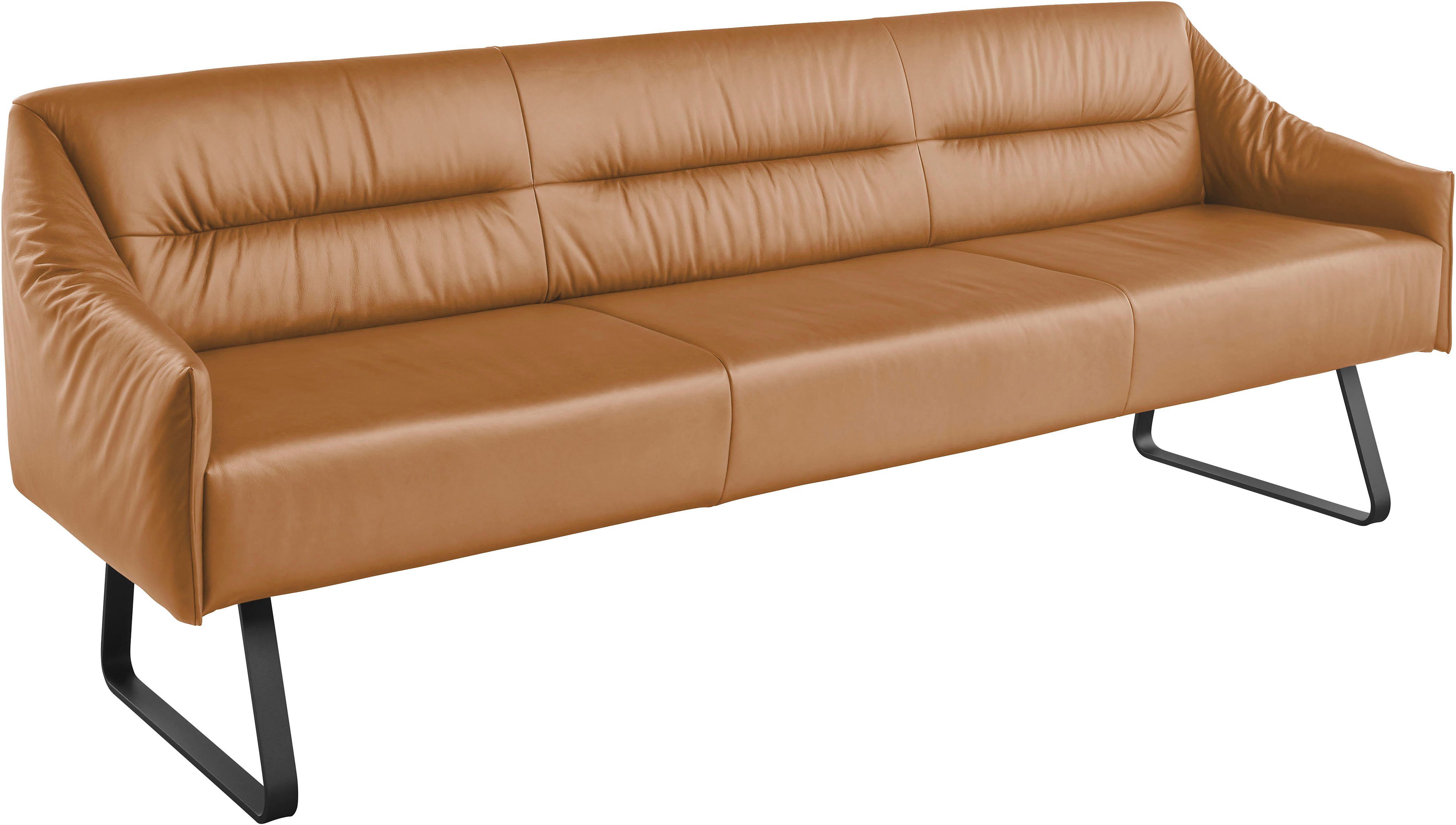 Musterring Essbank JustB! SP500 (1-St), Metallkufe schwarz, verschiedene Farben, Breite 220 oder 250 cm