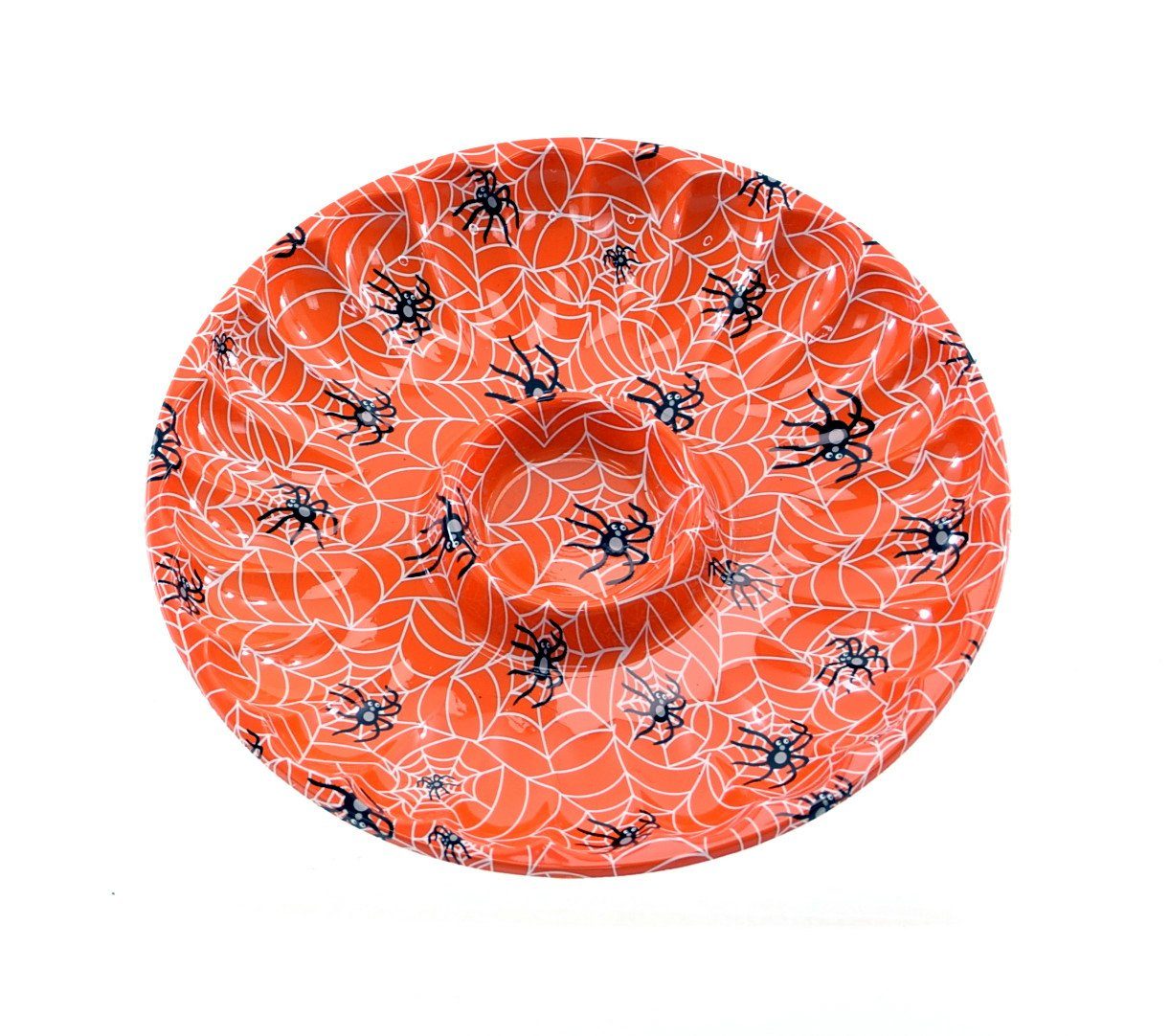 F.I.G. Dekoobjekt Halloween Dekoration - Schale mit Spinnendruck (orange, 35cm)